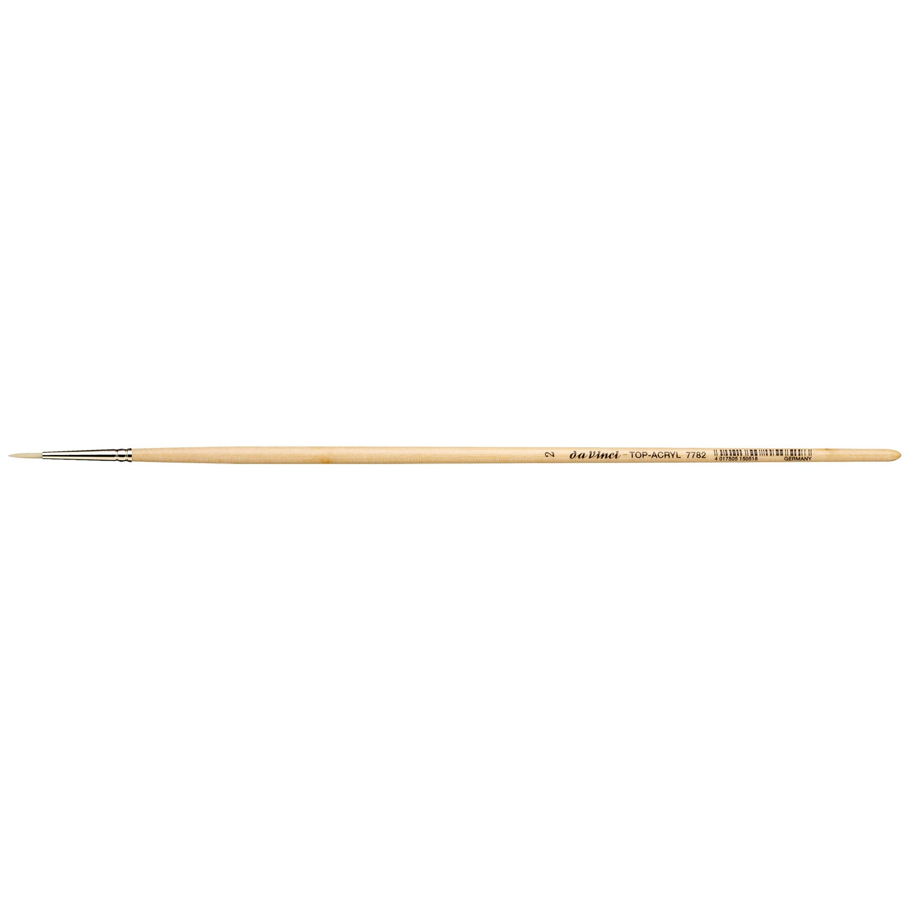 TOP-ACRYL White Brush, Synthetic, Acrylic & Oil, Round, Series 7782, Size 2
