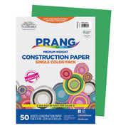 Construction Paper, Medium Weight, Holiday Green, 9" x 12", 50 Sheets