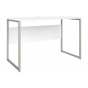 Bush Business Furniture Hybrid 48W x 24D Computer Table Desk with Metal Legs in White - 47.6" Width x 23.35" Depth x 29.91" Height