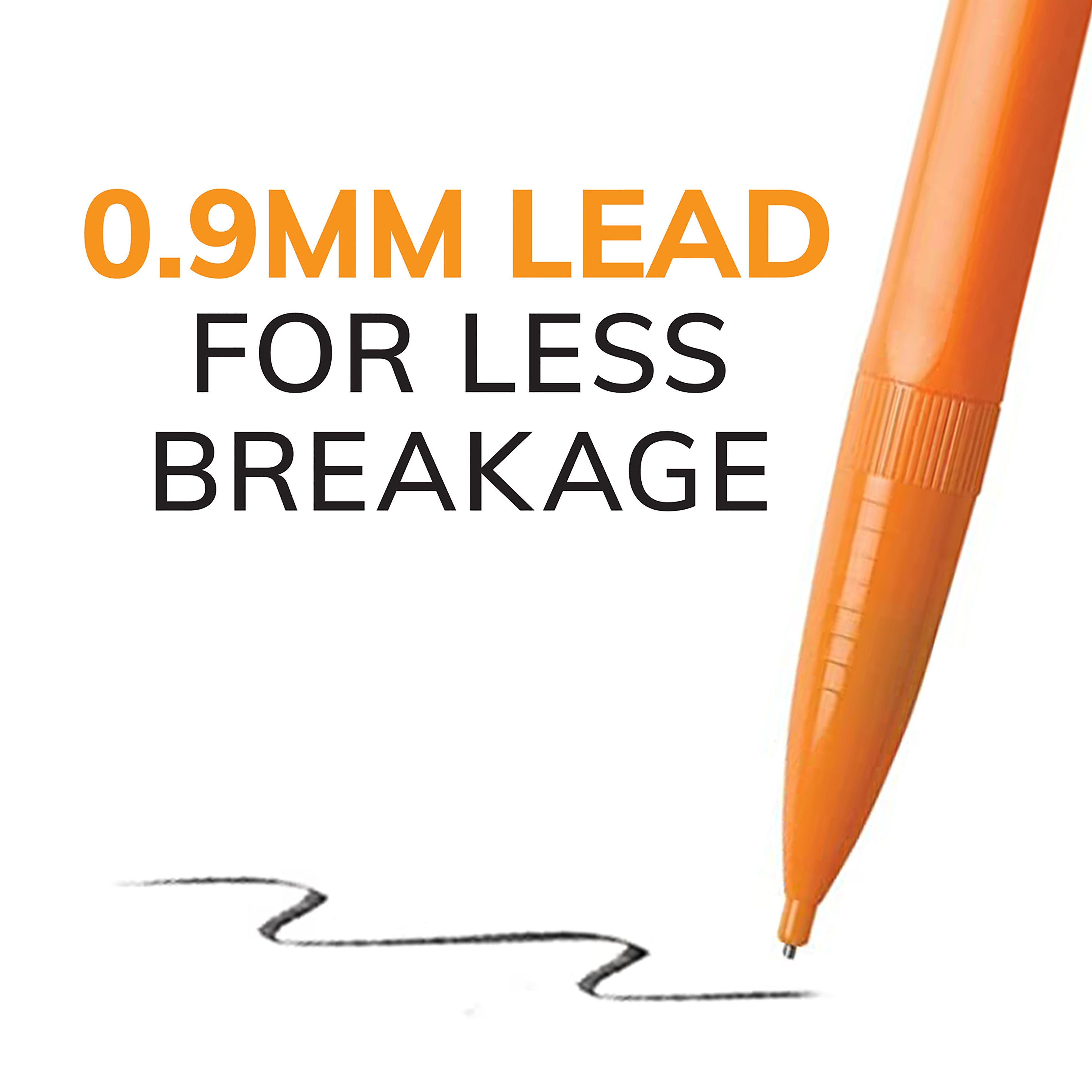 Xtra-Strong Thick Lead Mechanical Pencil, With Colorful Barrel Thick Point (0.9mm), 24-Count Pack, Mechanical Pencils With Erasers