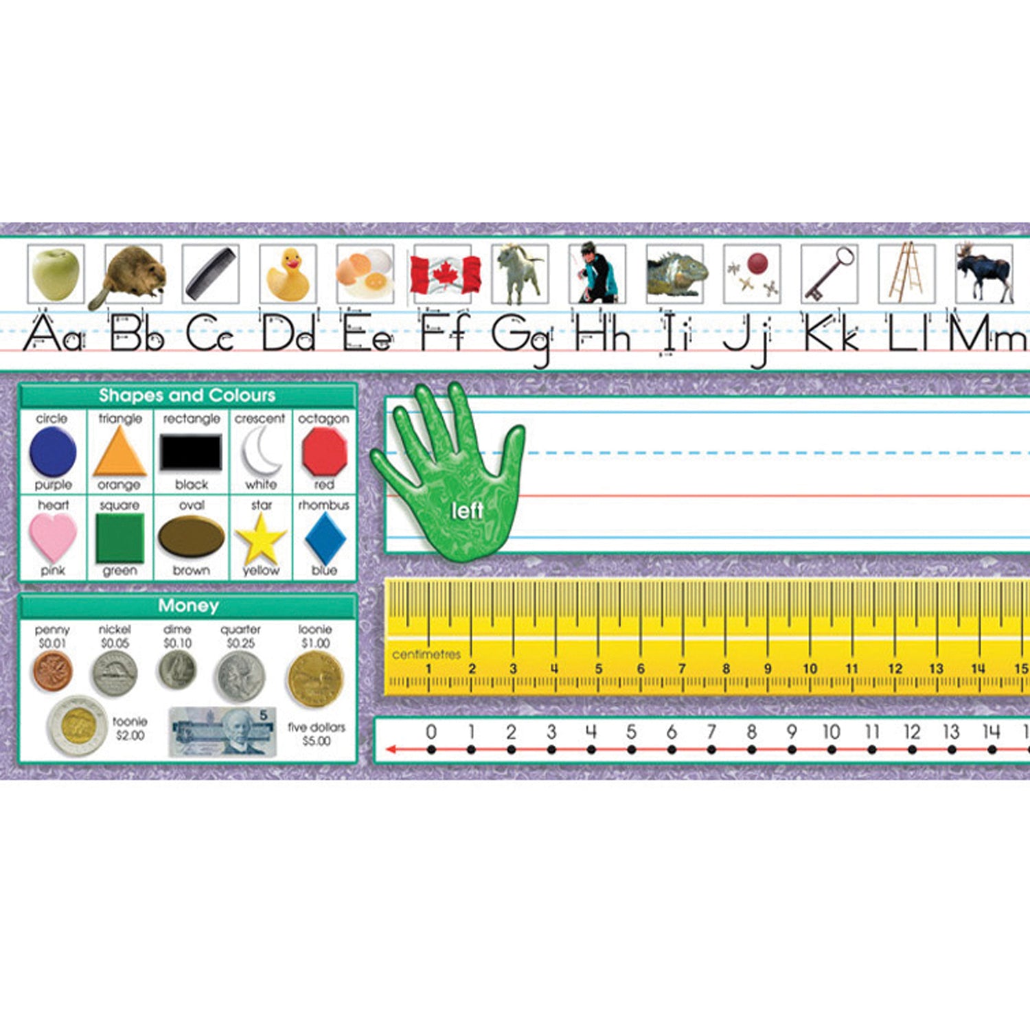 Traditional Manuscript Canadian Desk Plates, 19" x 5", Pack of 36