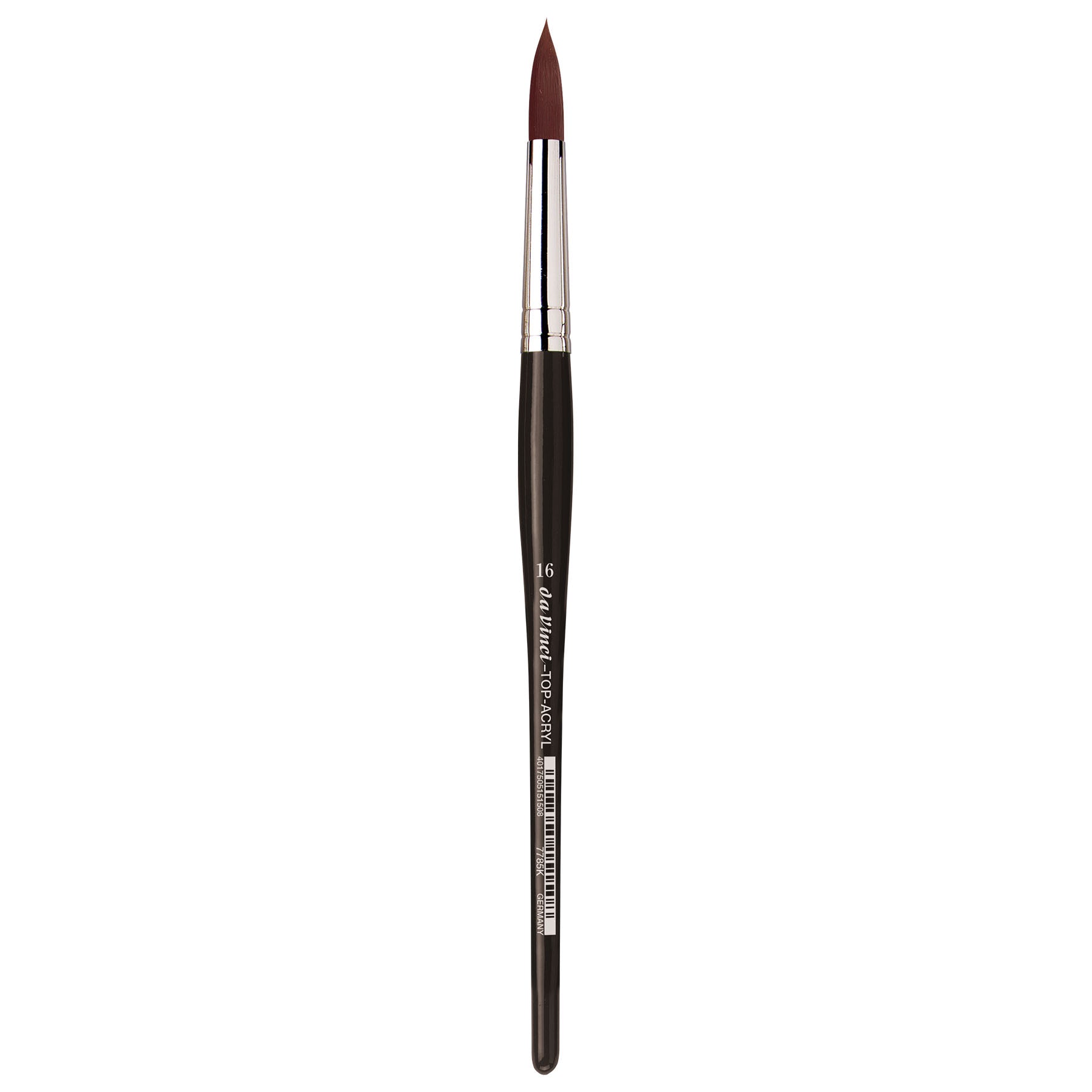TOP-ACRYL Red-Brown Brush, Synthetic, Acrylic & Oil, Round, Series 7785K, Size 16