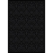 Damascus 3'10" x 5'4" area rug in color Black