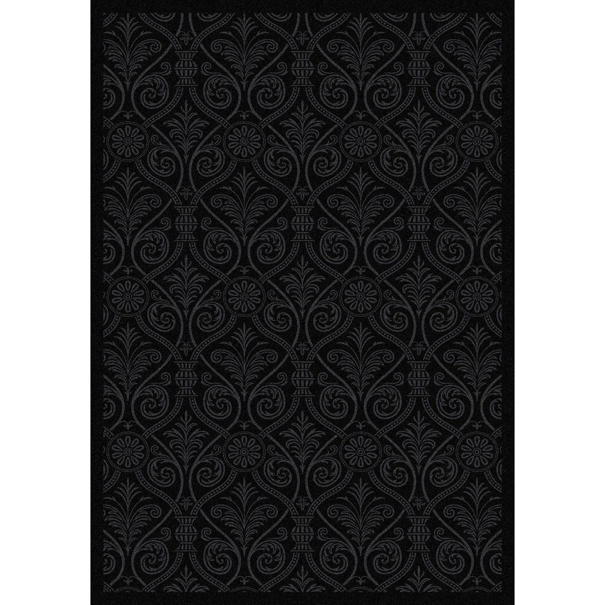 Damascus 7'8" x 10'9" area rug in color Black