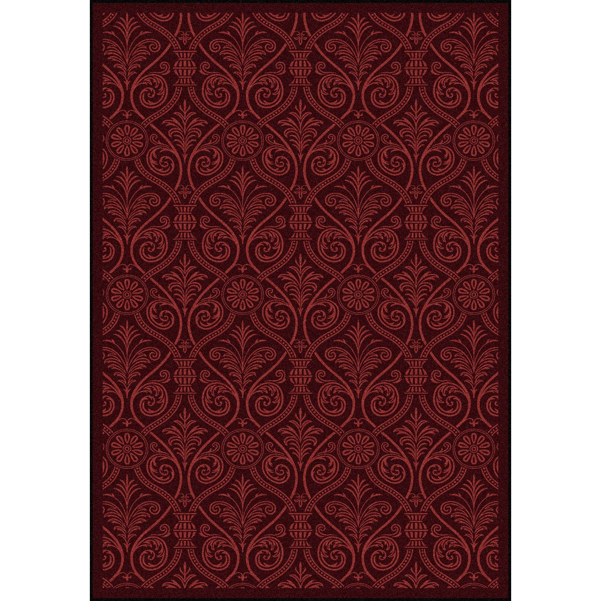 Damascus 3'10" x 5'4" area rug in color Burgundy