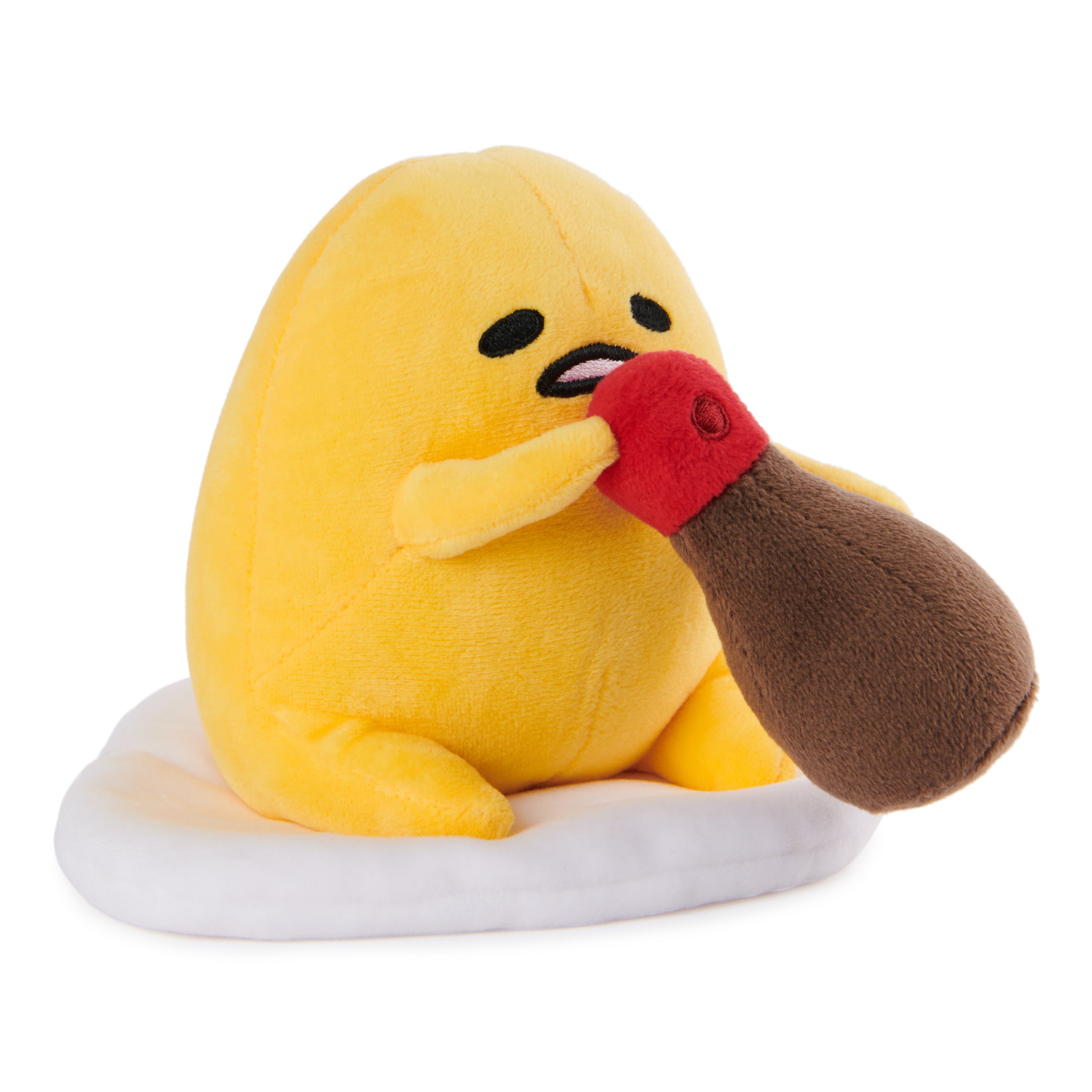 GUND Sanrio Gudetama The Lazy Egg Stuffed Animal, Gudetama with Soy Sauce Plush Toy for Ages 1 and Up, 5”