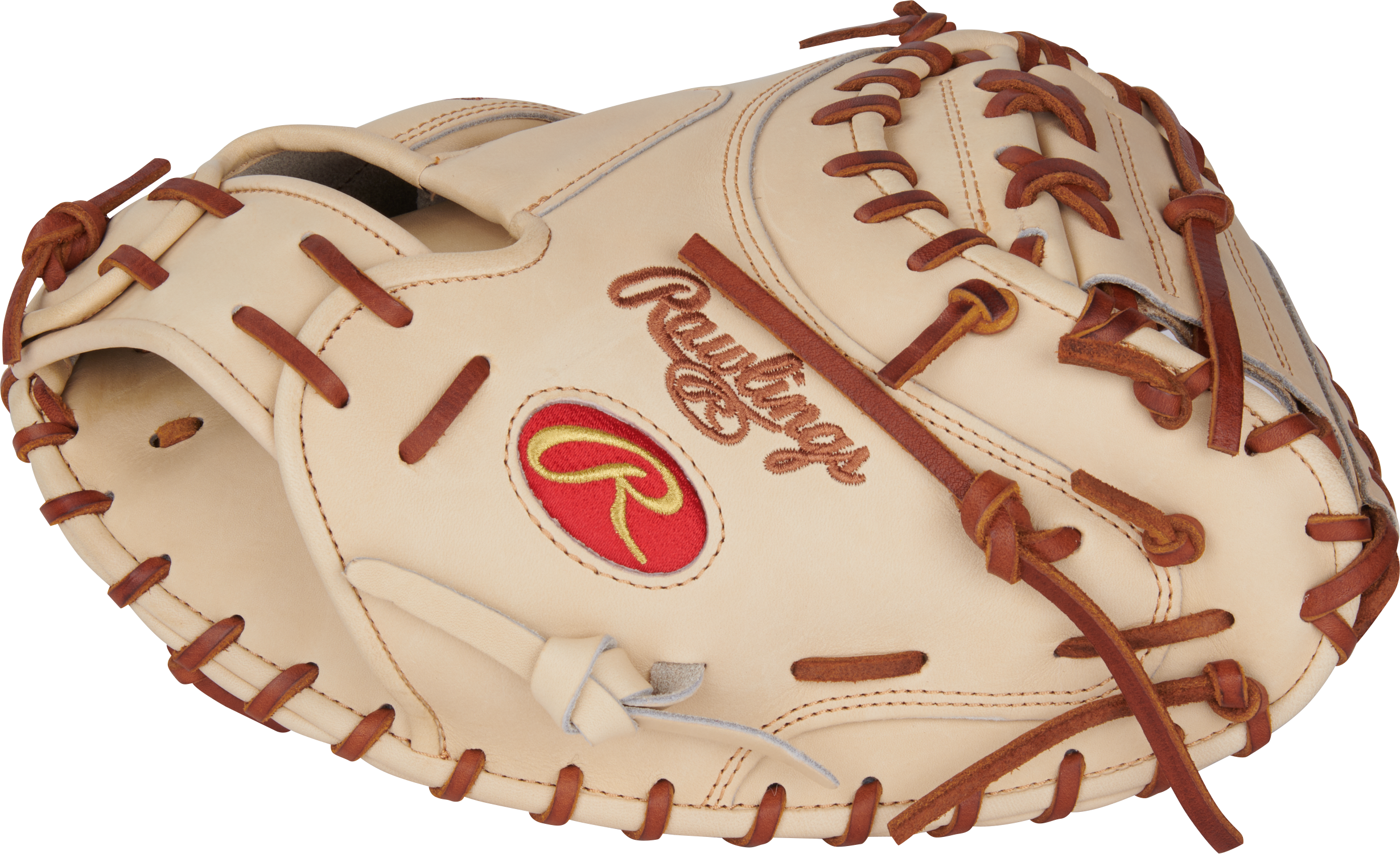 Rawlings Heart Of The Hide Series Catchers Mitt 34-Inch Baseball Glove - Right Hand Thrower - Camel