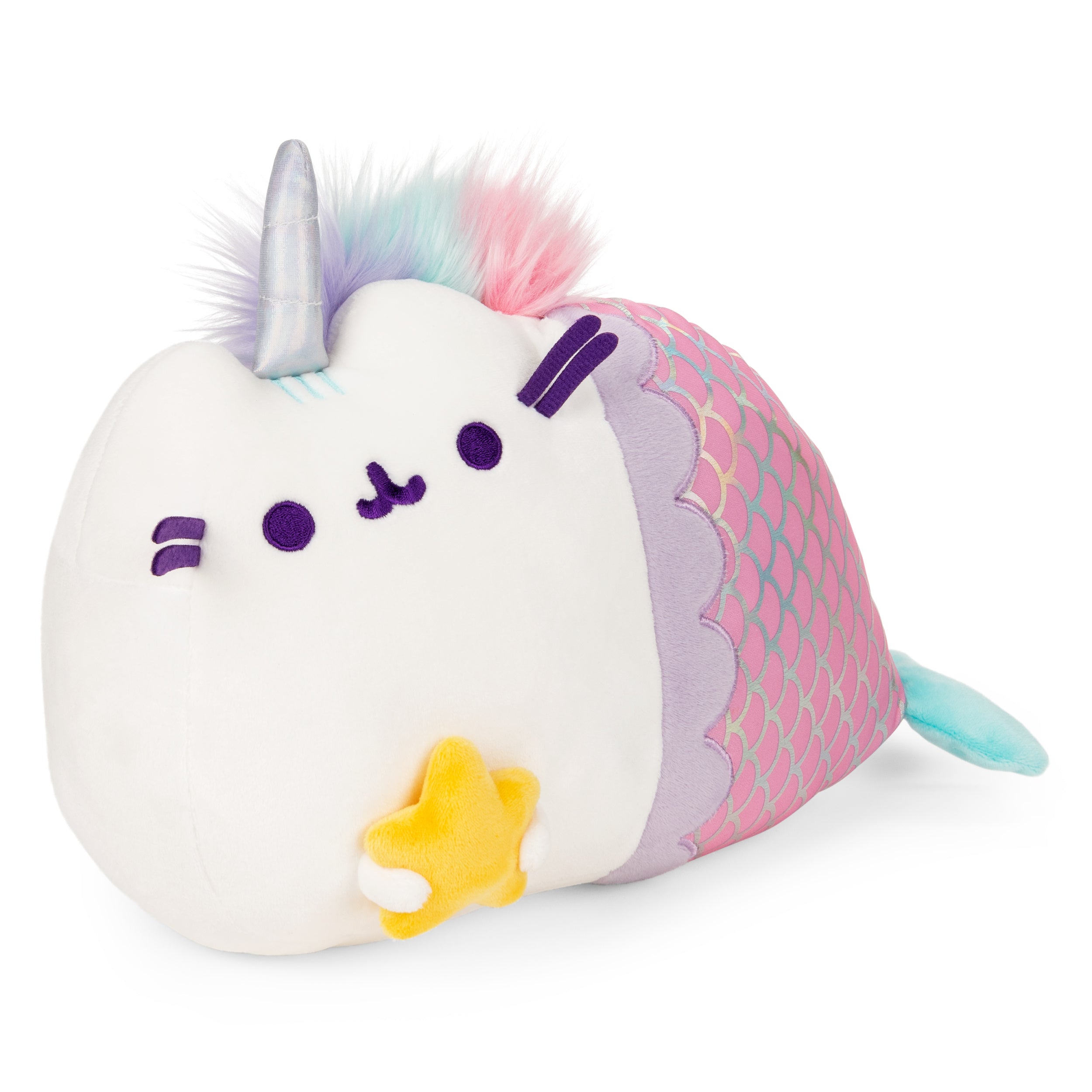 GUND Pusheen Magical Lights Mermaid Pusheenicorn Touch-Activated Light Up Cat Plush Stuffed Animal, 12”
