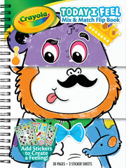 Crayola Toddler Feelings Flip Book, Animal Coloring & Stickers, Mix & Match Emotions, Educational Gifts for Kids