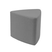 Pro Series Upholstered Rounded Triangle Ottoman, 18" Height - Slate Gray Crosshatch