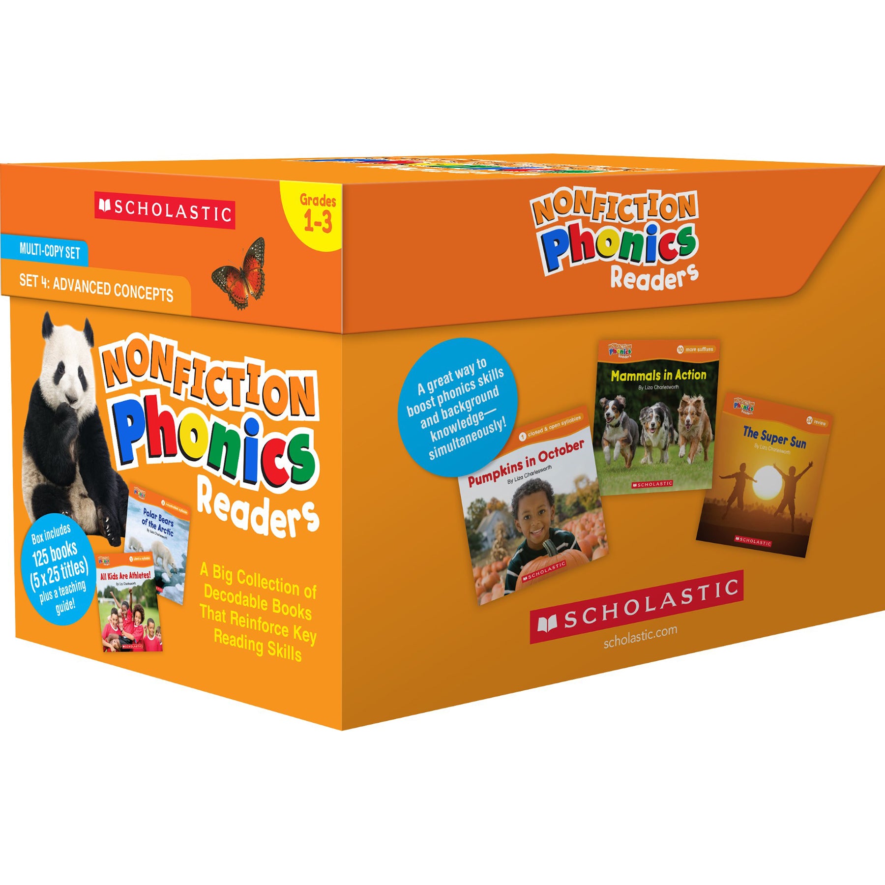 Nonfiction Phonics Readers Set 4: Advanced Concepts, Multiple-Copy Set, 125 Books
