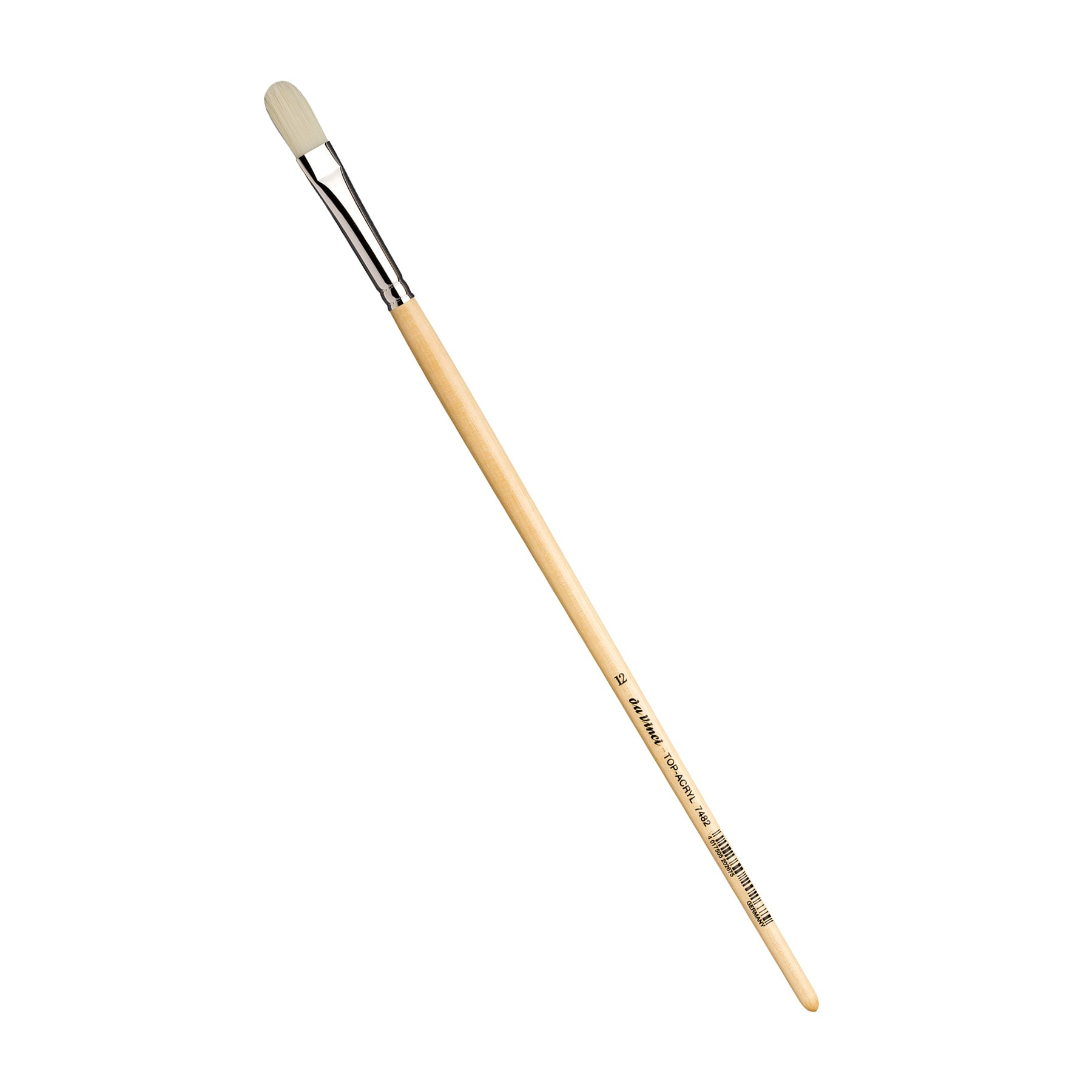 TOP-ACRYL White Brush, Synthetic, Acrylic & Oil, Filbert, Series 7482, Size 12