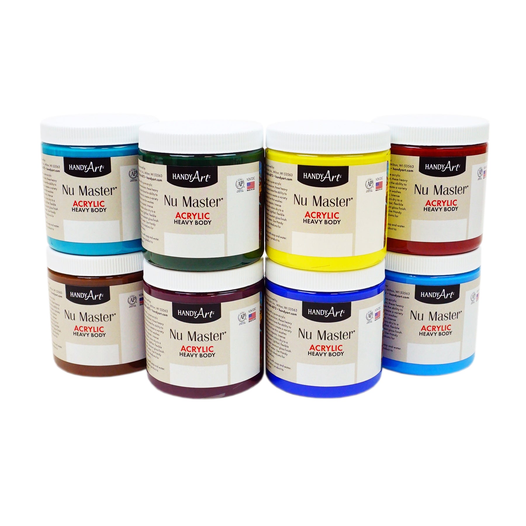 Nu Master Heavy Body Acrylic 8 - 8oz, Secondary Set