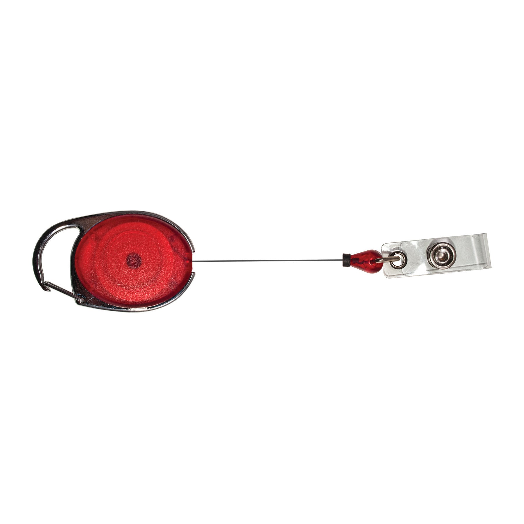 Retractable Carabiner Style Badge Reels with Badge Strap, Assorted, Pack of 20