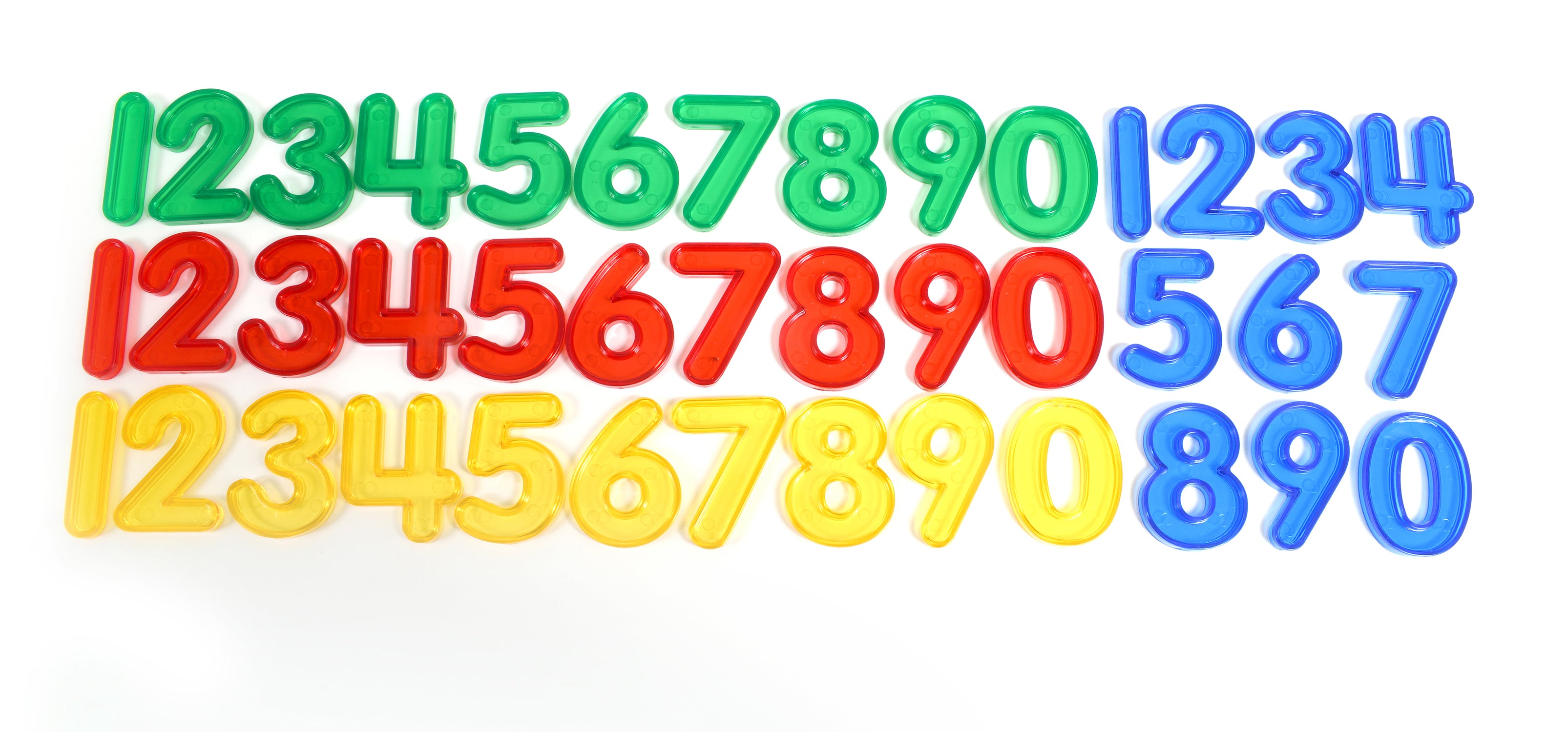 Transparent Numbers - Mini Jar - Set of 40