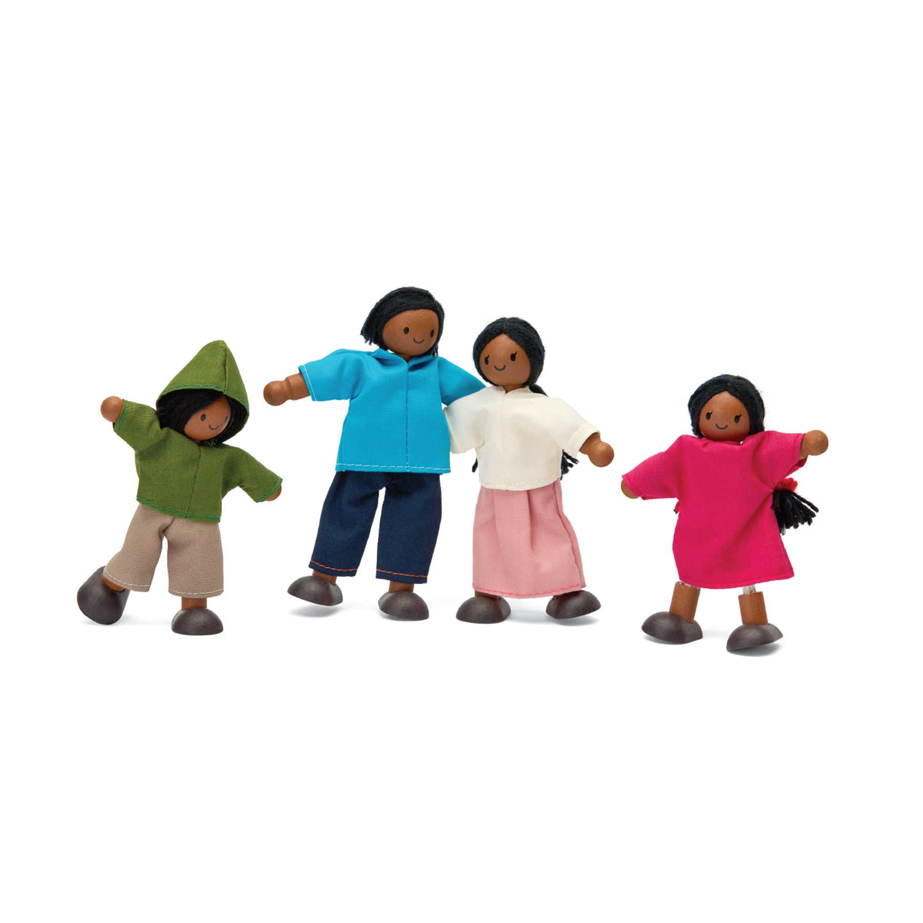 Wooden Doll Family - Medium Skin Tone