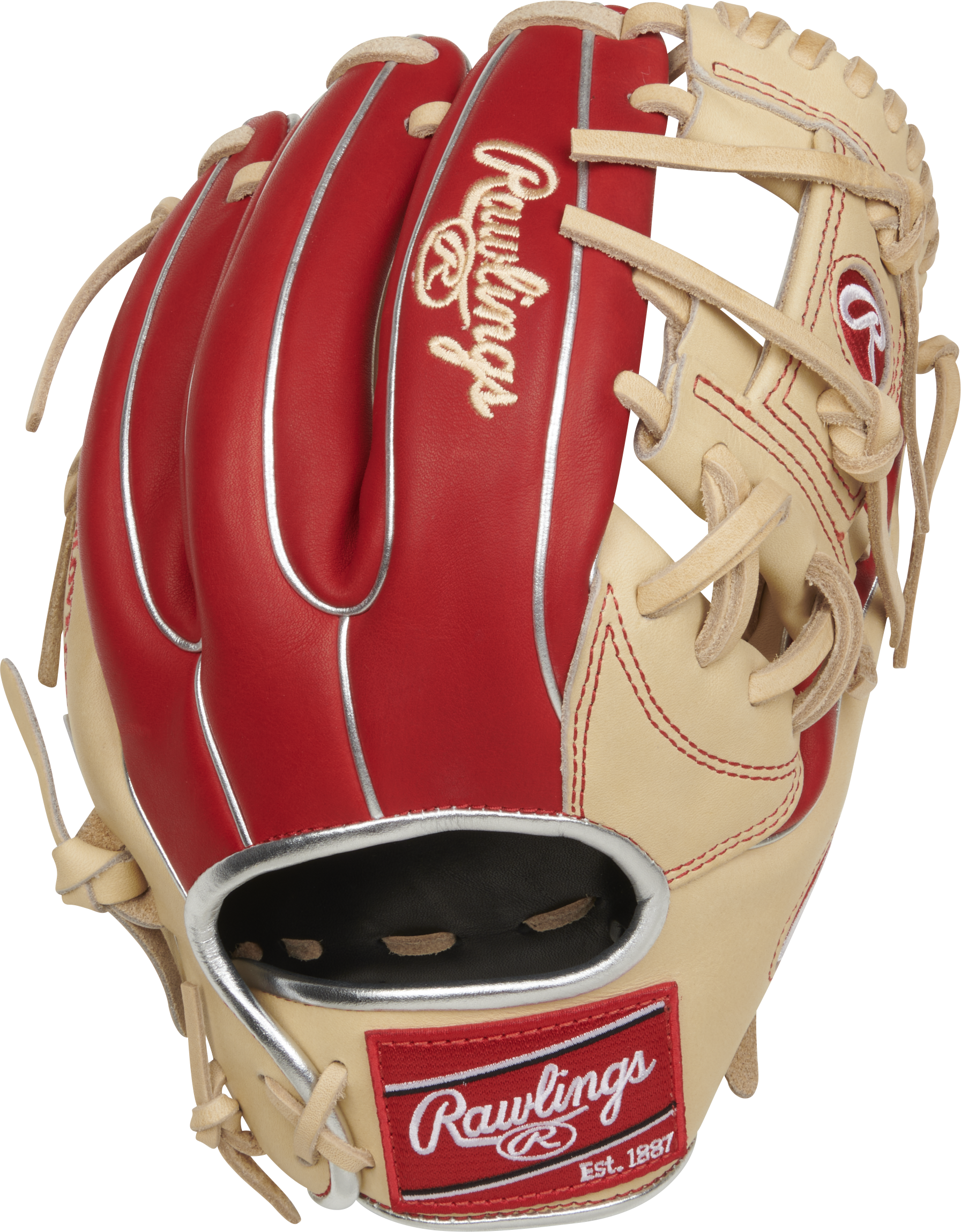 Rawlings Heart Of The Hide Series 11.5-Inch Baseball Glove - Right Hand Thrower - Camel/Scarlet