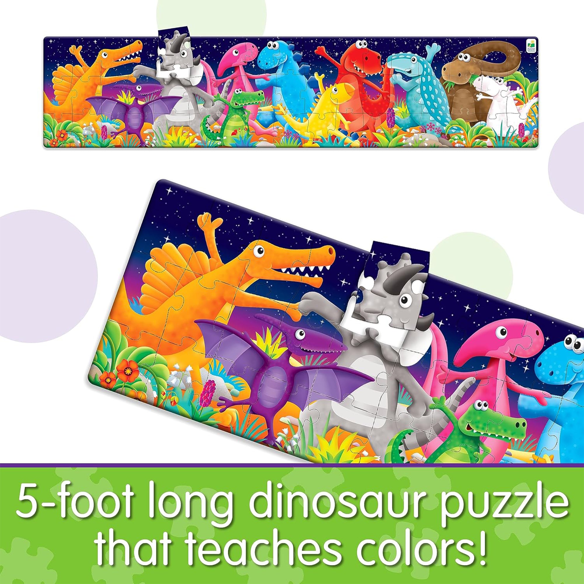 Long & Tall Puzzles - Color Dancing Dinos