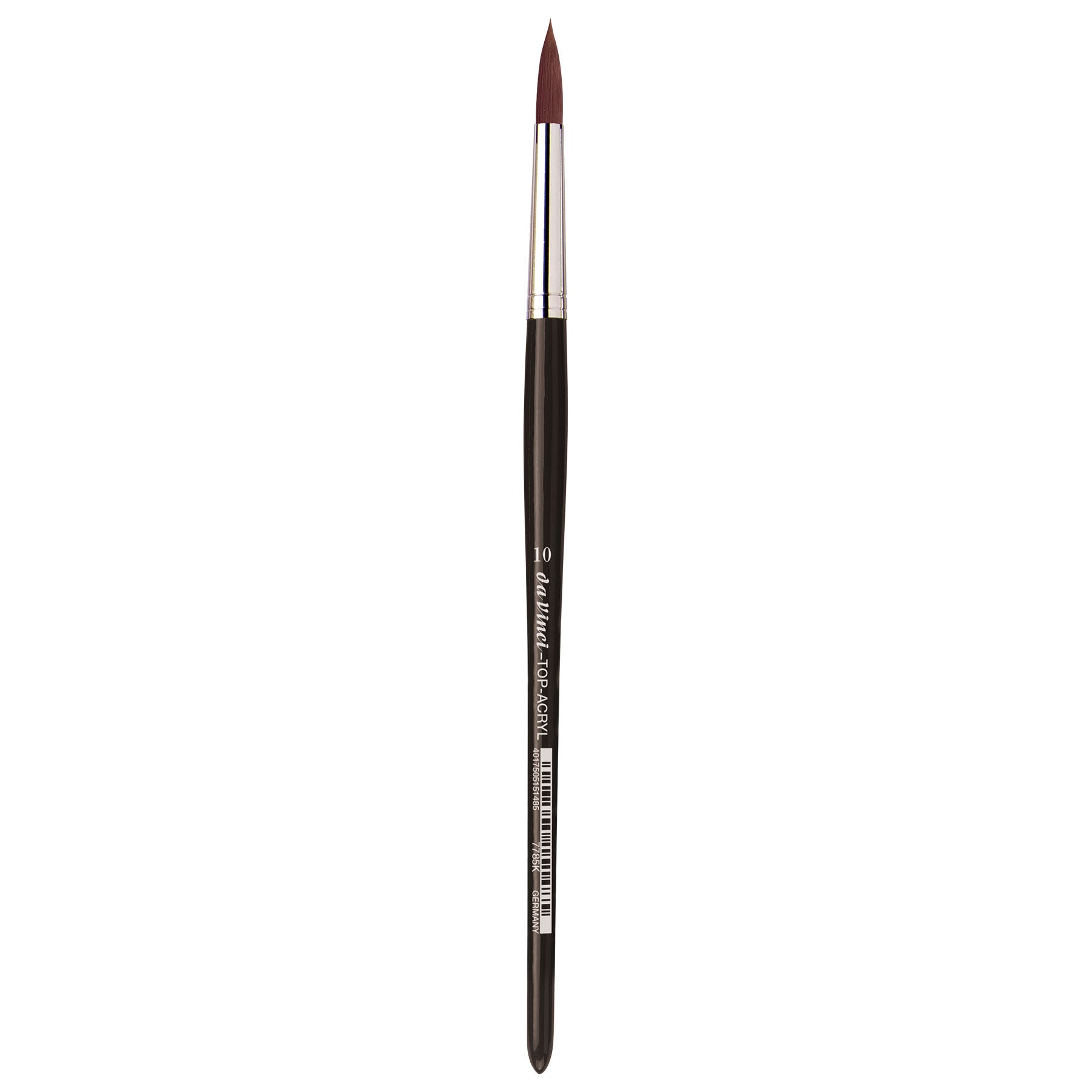 TOP-ACRYL Red-Brown Brush, Synthetic, Acrylic & Oil, Round, Series 7785K, Size 10
