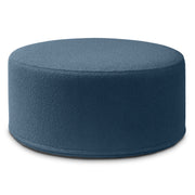 Jaxx Candler Round Couch Ottoman – Oversized Giant Coffee Table Ottoman - Versatile Firm Foam Construction - Kid Safe with Removable Cover, 36”, Luxe Boucle, Boucle Navy