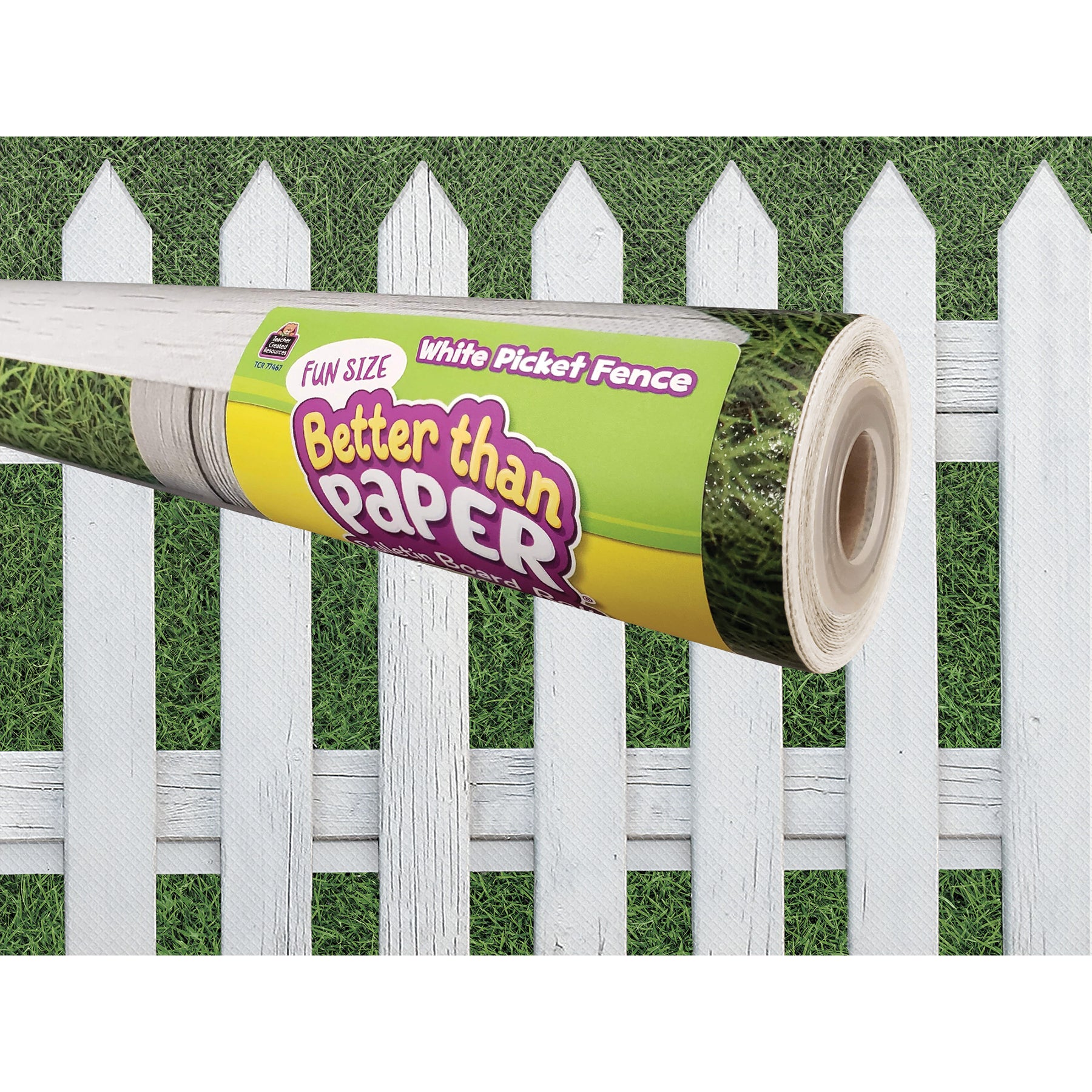 Fun Size Better Than Paper® Bulletin Board Roll, 18" x 12', White Picket Fence