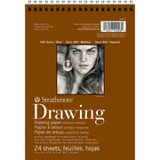 400 Series Drawing Pad, Smooth Finish, Wire Binding, 24 Sheet, 6x8 inch, 1 Count