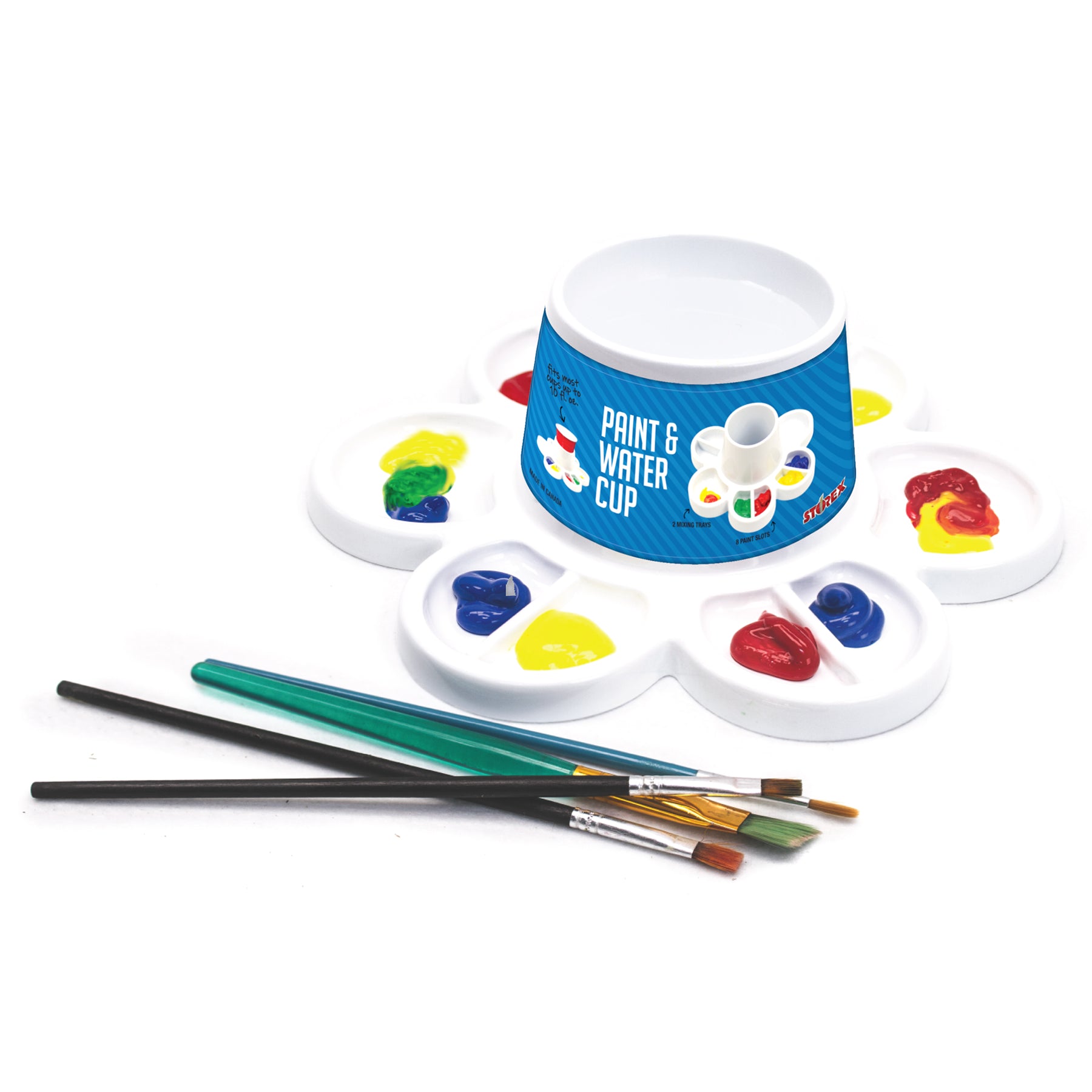 Paint and Water Cup, White, Pack of 6