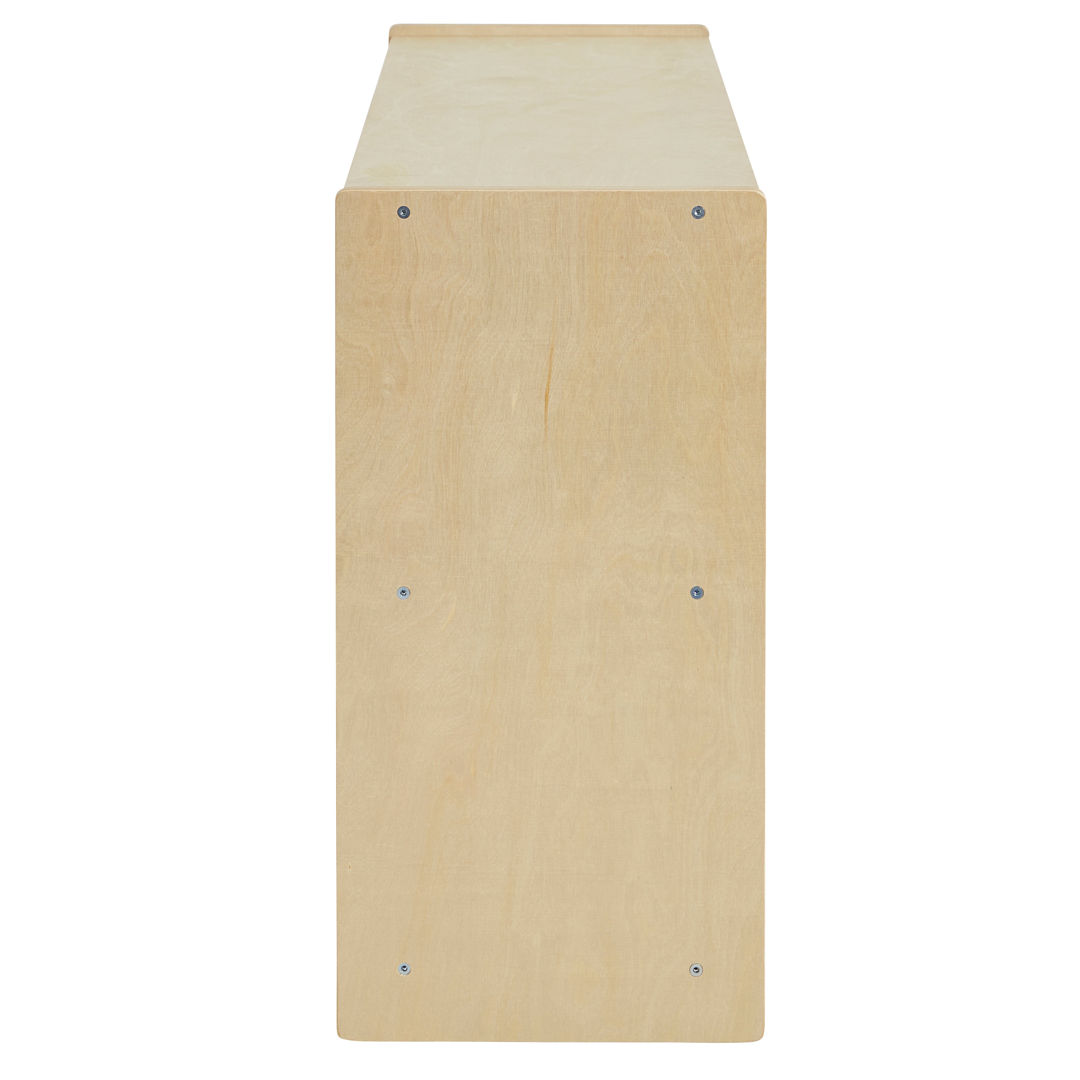 2 Shelf Storage Cabinet with Back - Natural
