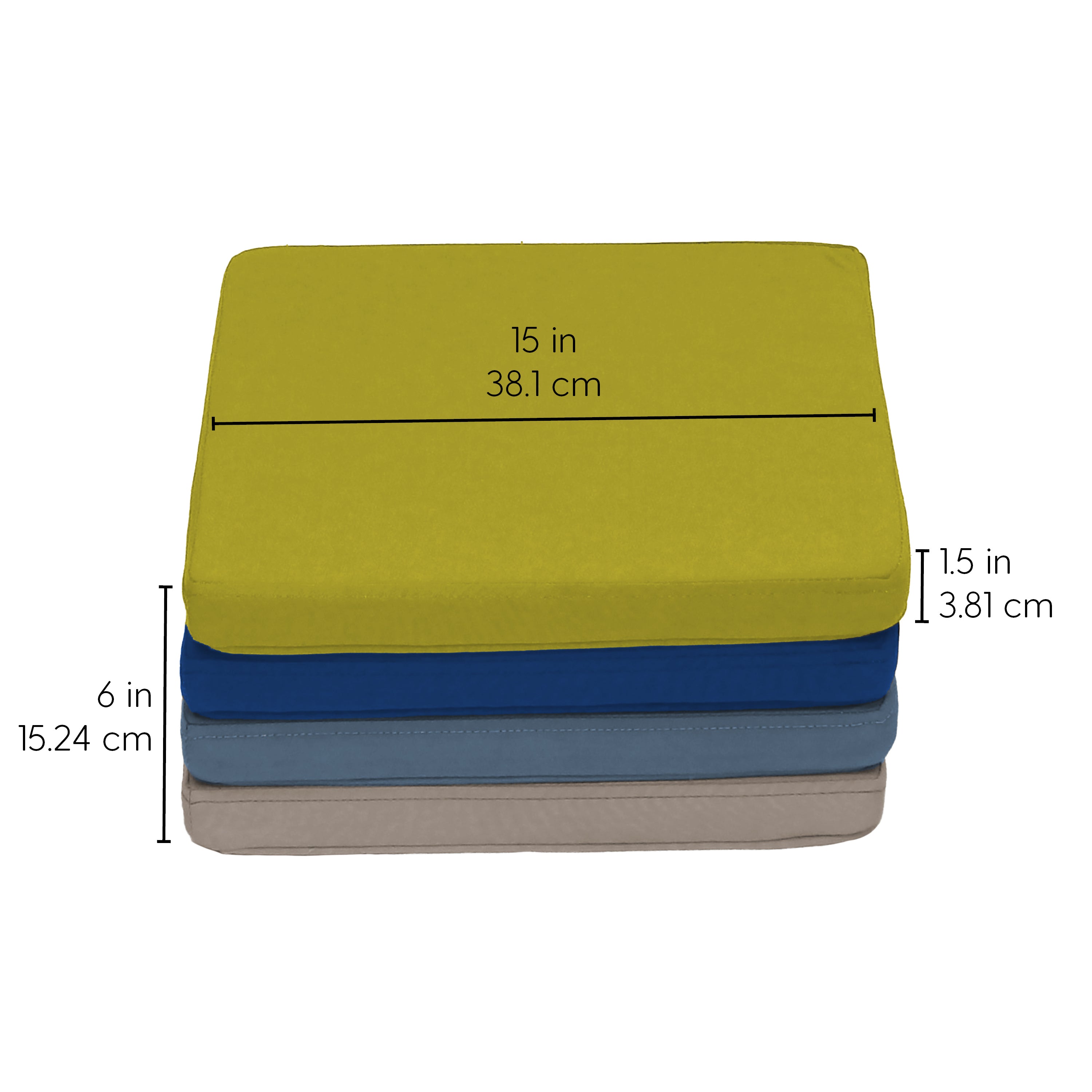 Element 15" Square Cushions, 4-Piece - Seaport