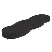Pro Series Connect Curved Swell Backless Seating, 16-Piece Set - Black