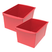 (2 EA) WIDE BOOK BIN RED