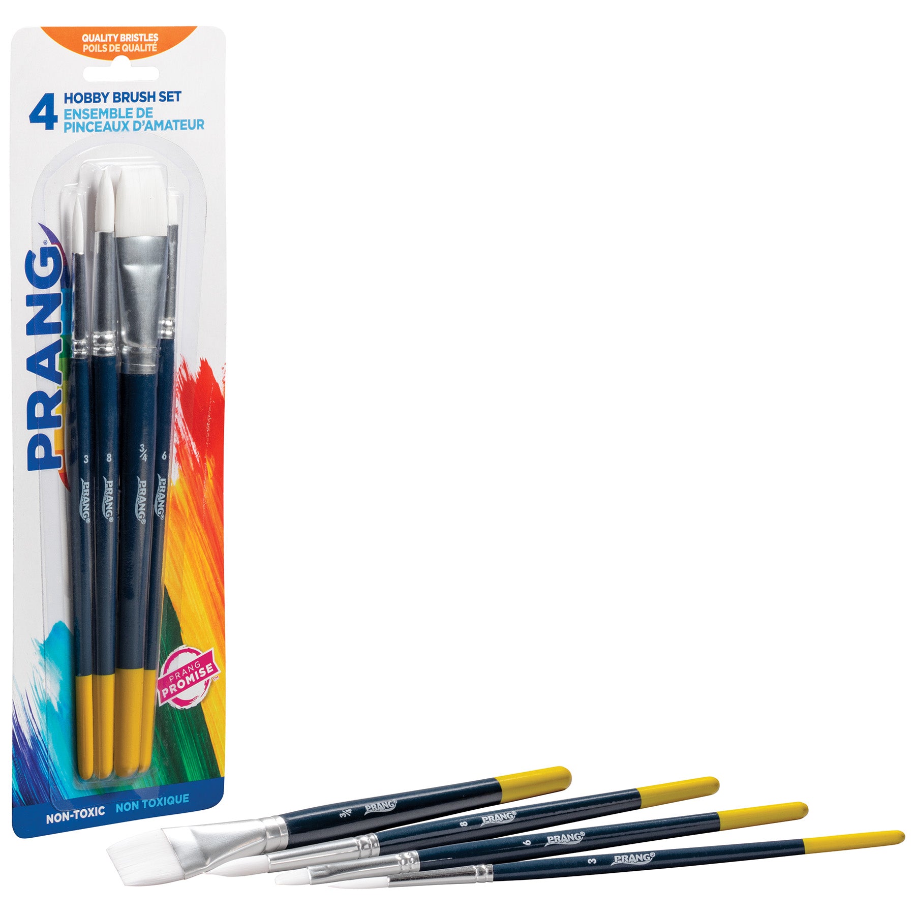 Hobby Paint Brush Set, Assorted Sizes, Set of 4