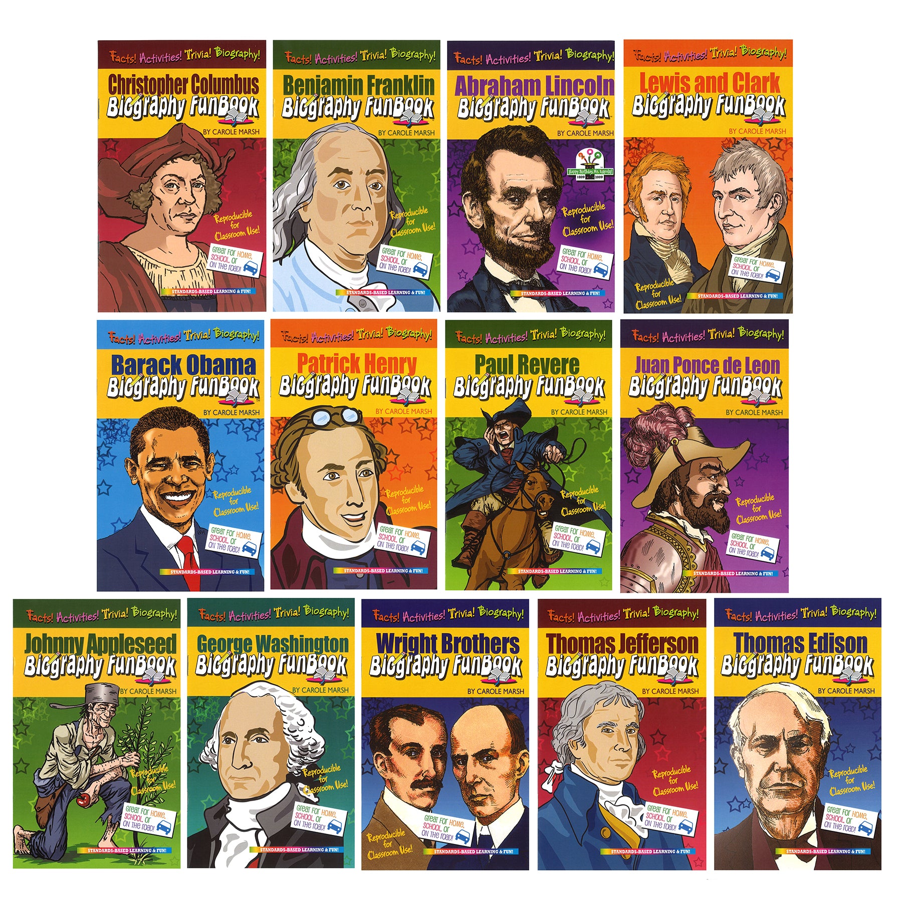 Presidents, Explorers and Inventions Set - Set of 13 Books