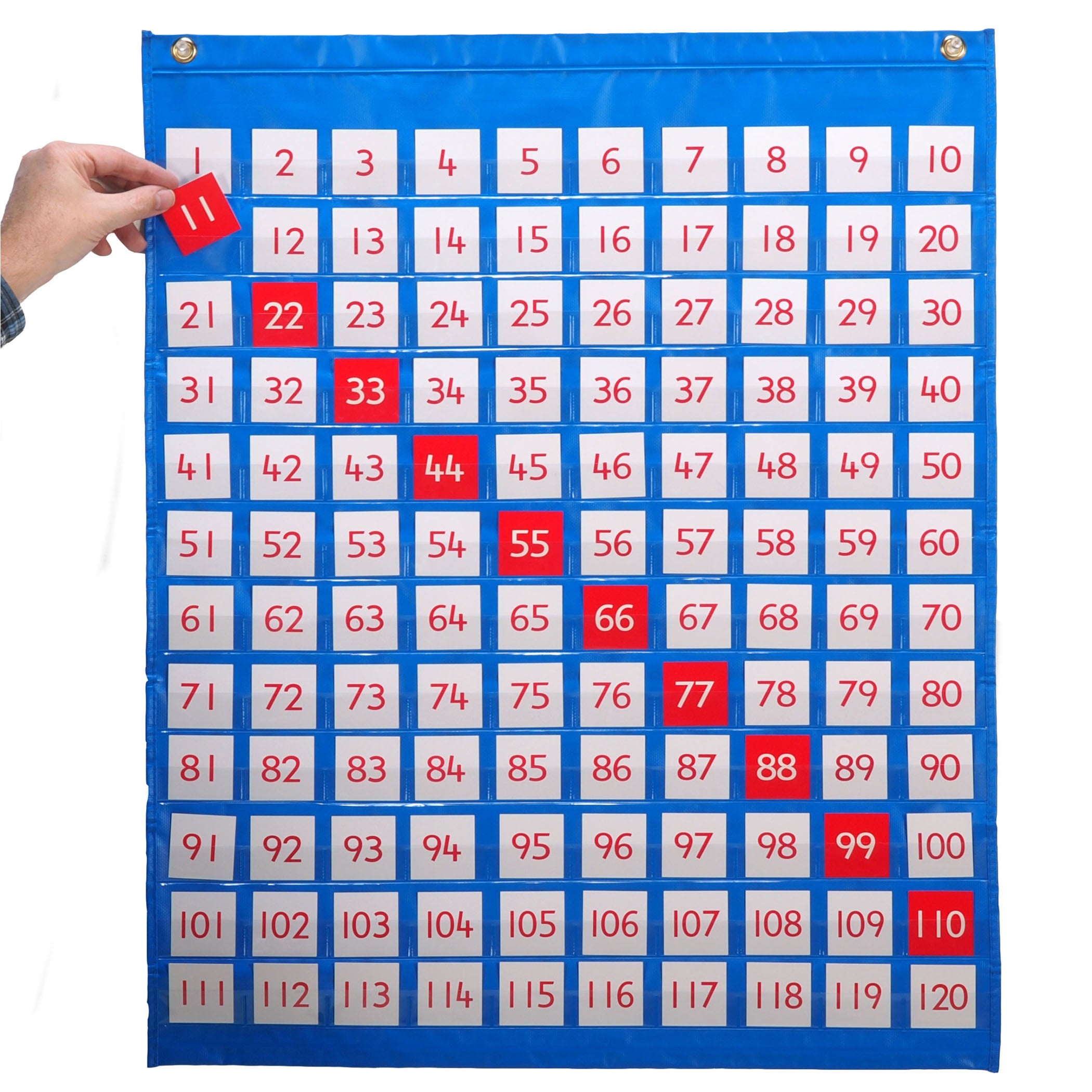 1-120 Pocket Chart - 32" High x 27" Wide