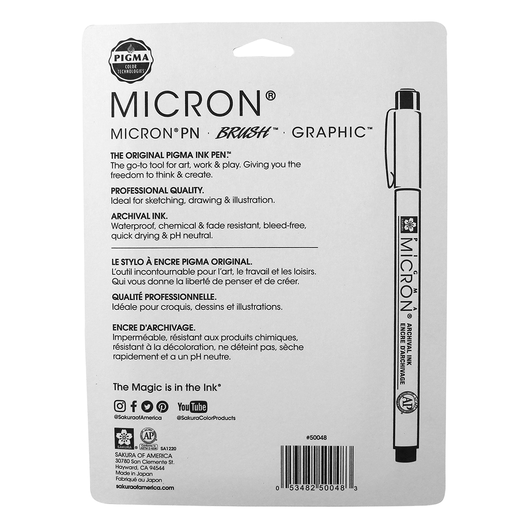 Pigma Micron Pens, Sepia, Assorted Sizes, 8-Piece Set, Blister Card
