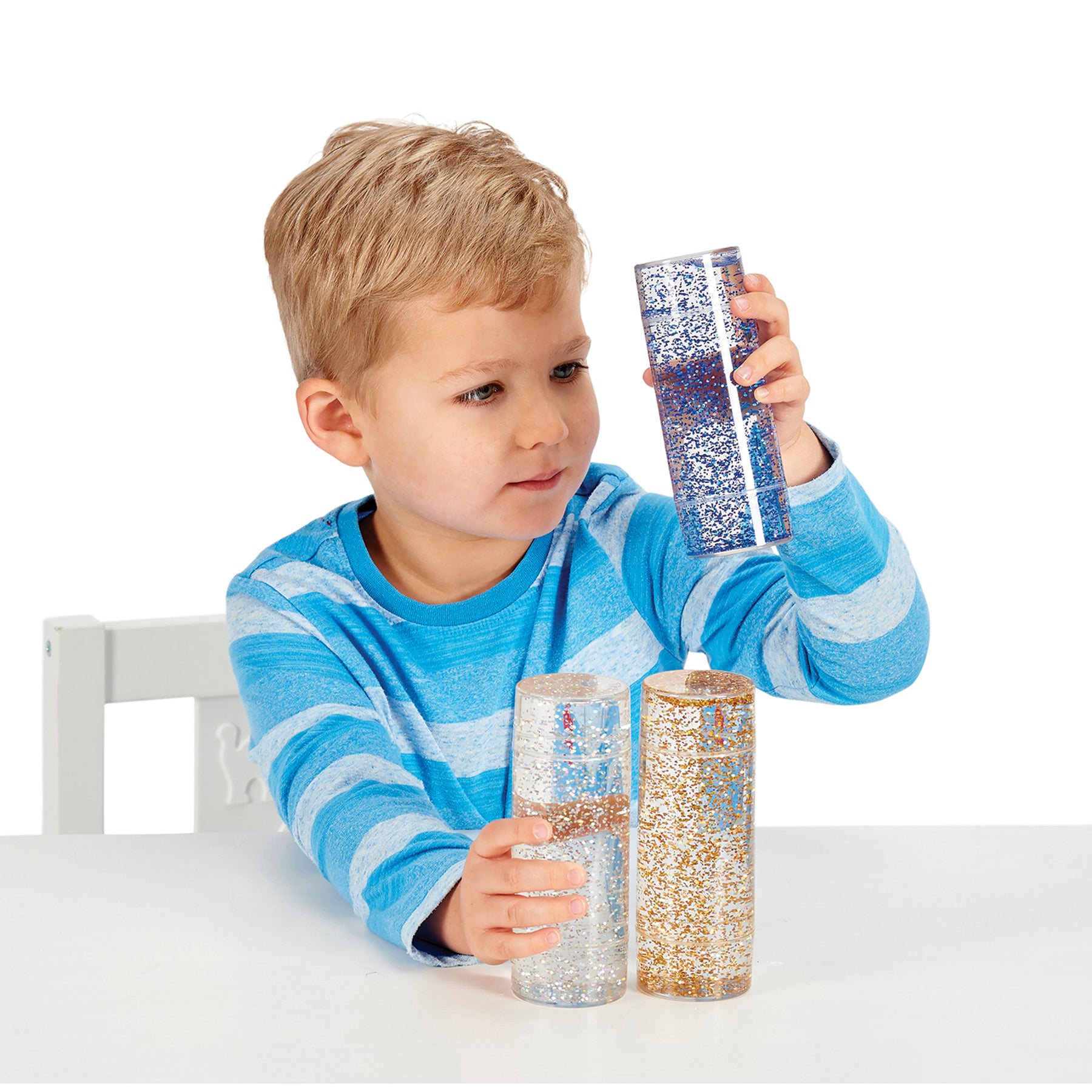 Sensory Glitter Storm - Set of 3 - Blue, Silver, Gold