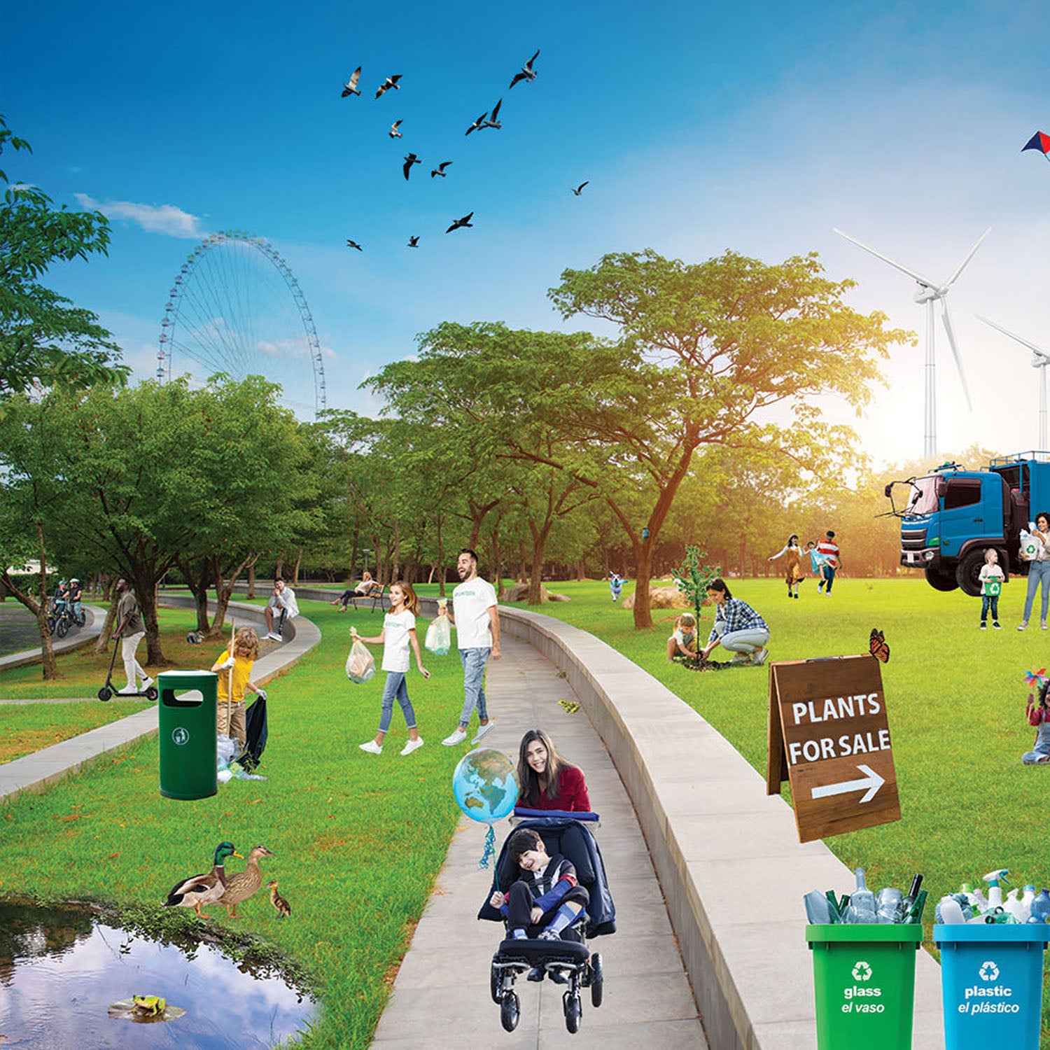 Earth Day Celebration at the Park Floor Puzzle