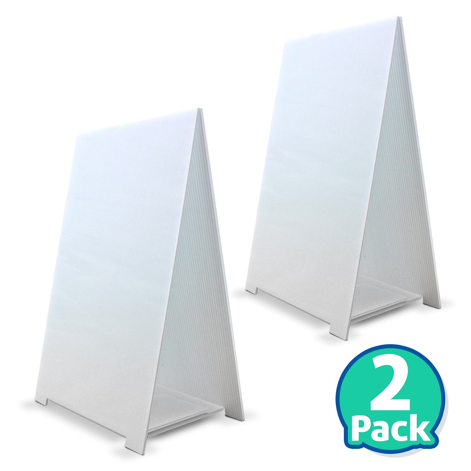 Premium Corrugated Plastic Dry Erase Tabletop Marquee Easel, 11" x 17", Pack of 2