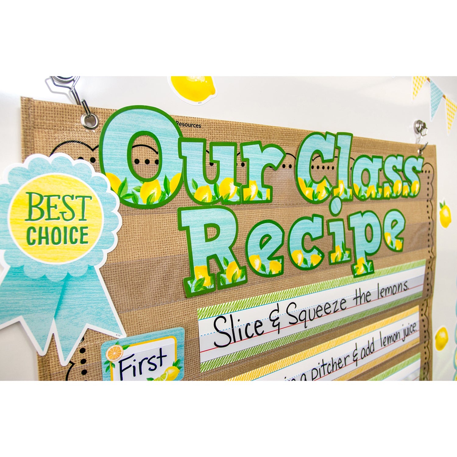 Burlap 7 Pocket Chart (28" x 28")
