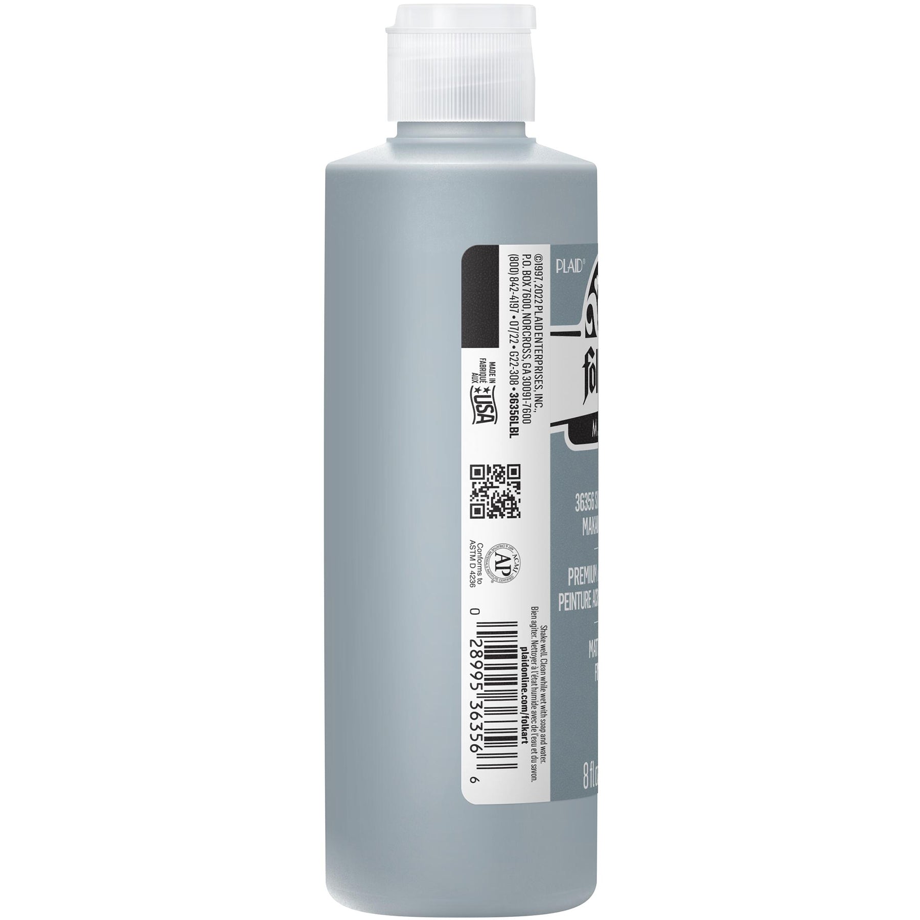 Acrylic Paint Matte, 8oz., Silver Marlin