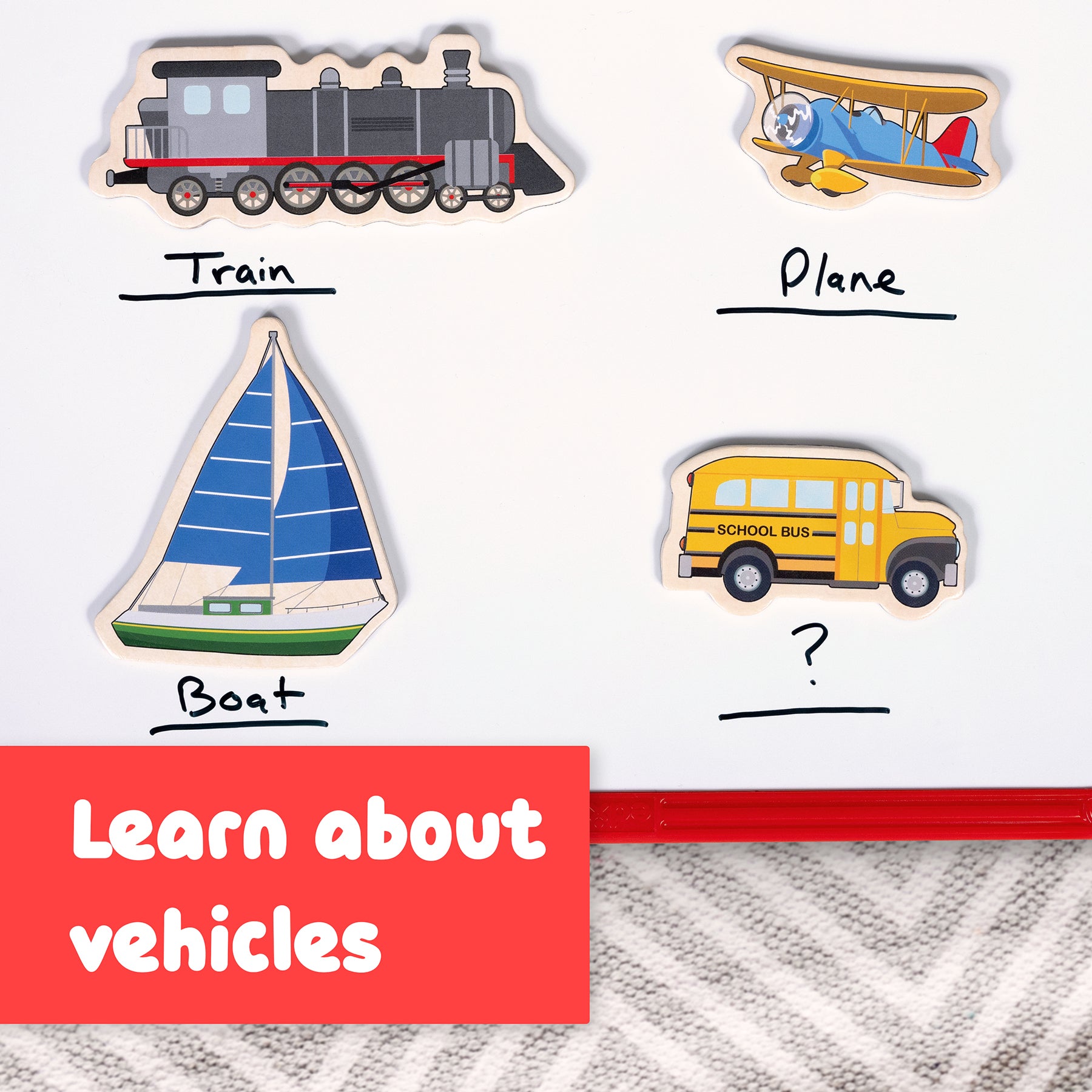 Wooden Magnets - Transport - Set of 20