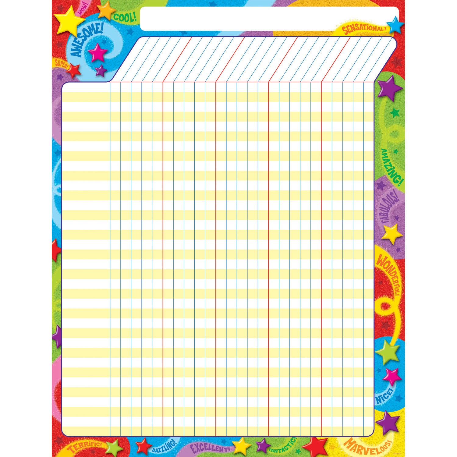 Praise Words 'n Stars Incentive Chart, 17" x 22"