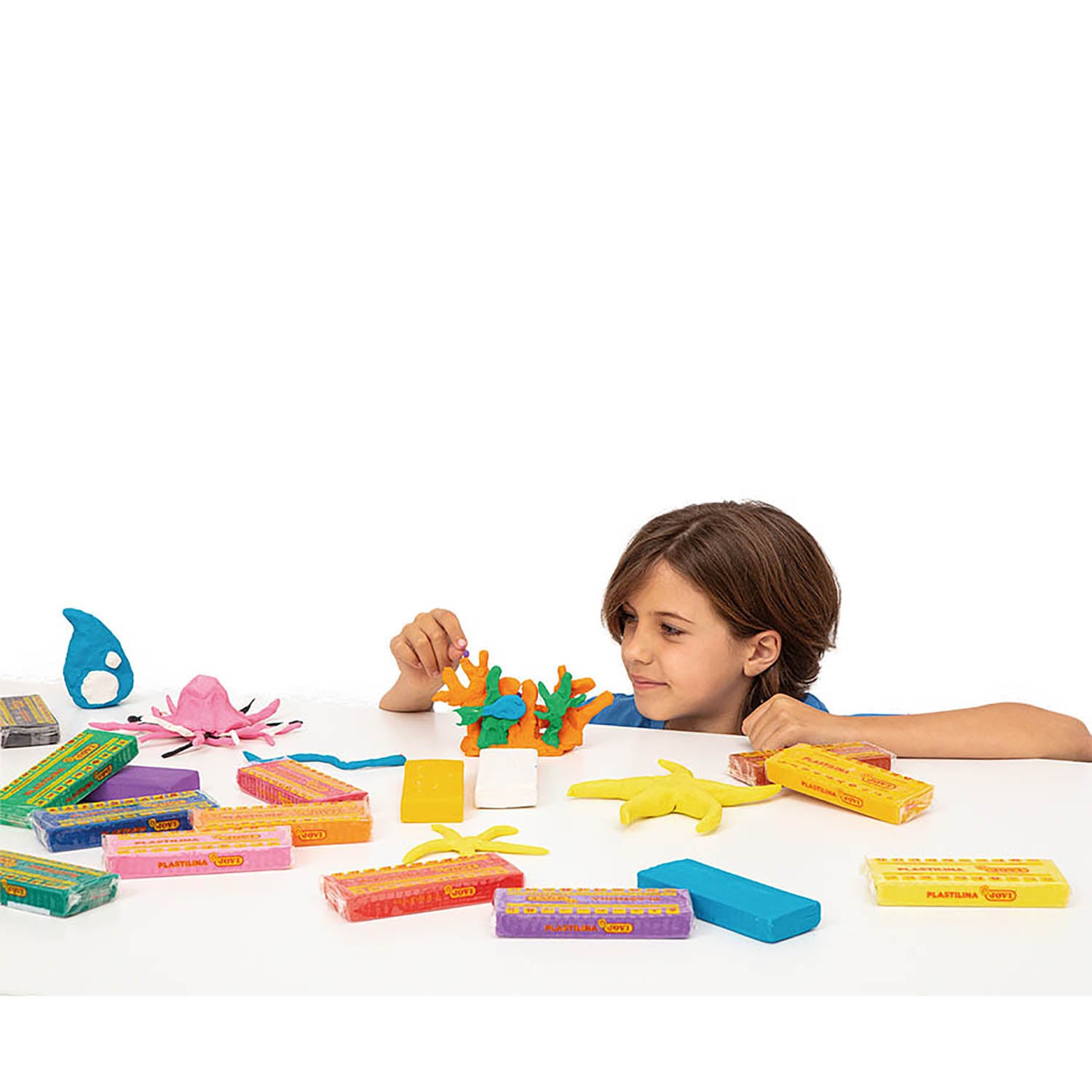 Plastilina Modeling Clay, Display Box of 30 Bars, Standard Colors