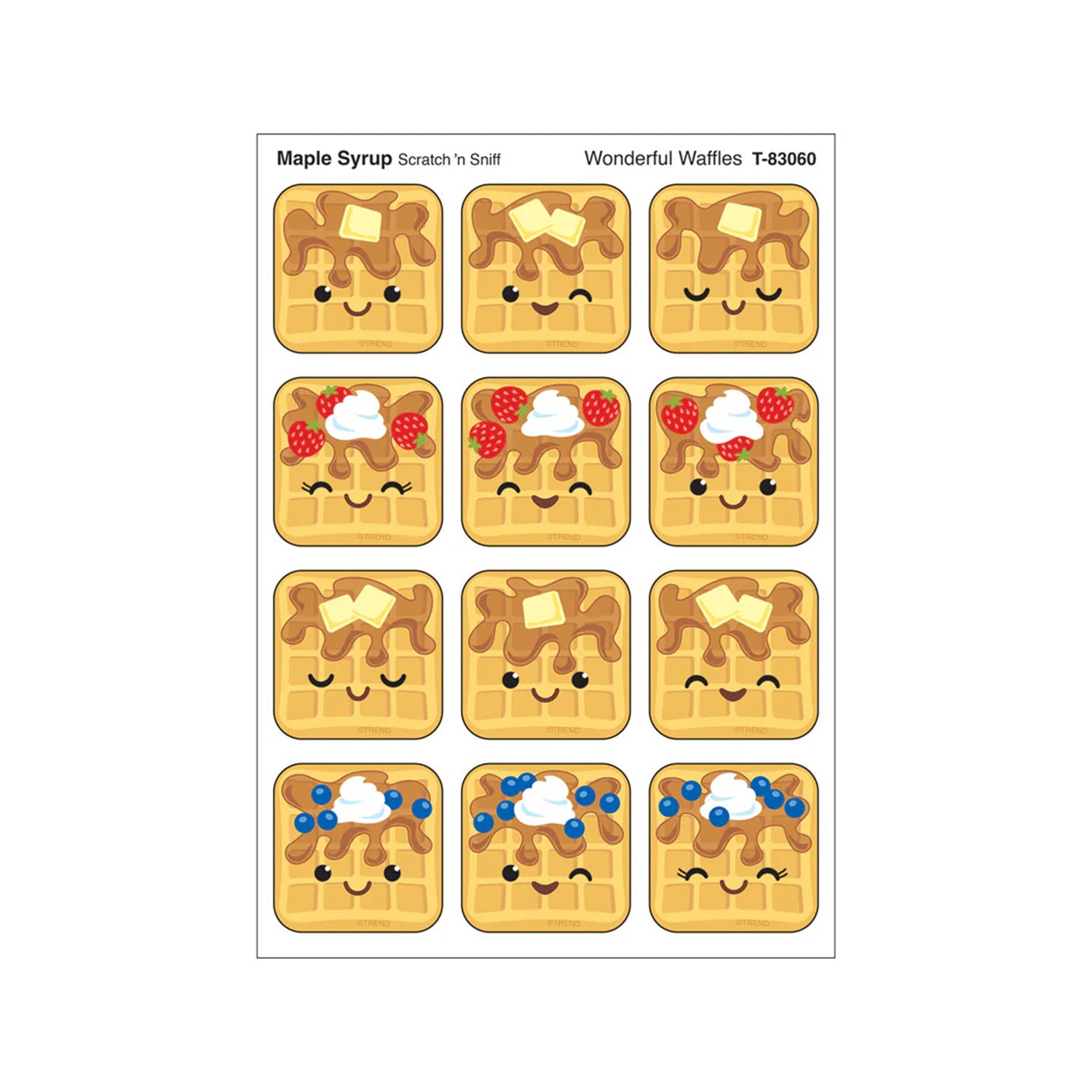 Wonderful Waffles, Maple Syrup Scent Scratch 'n Sniff Stinky Stickers®, Pack of 48