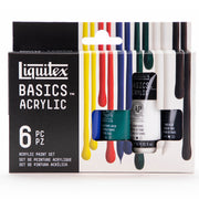 LQ BASICS Acrylic Color 6 x 22ml Tube Set - Primary