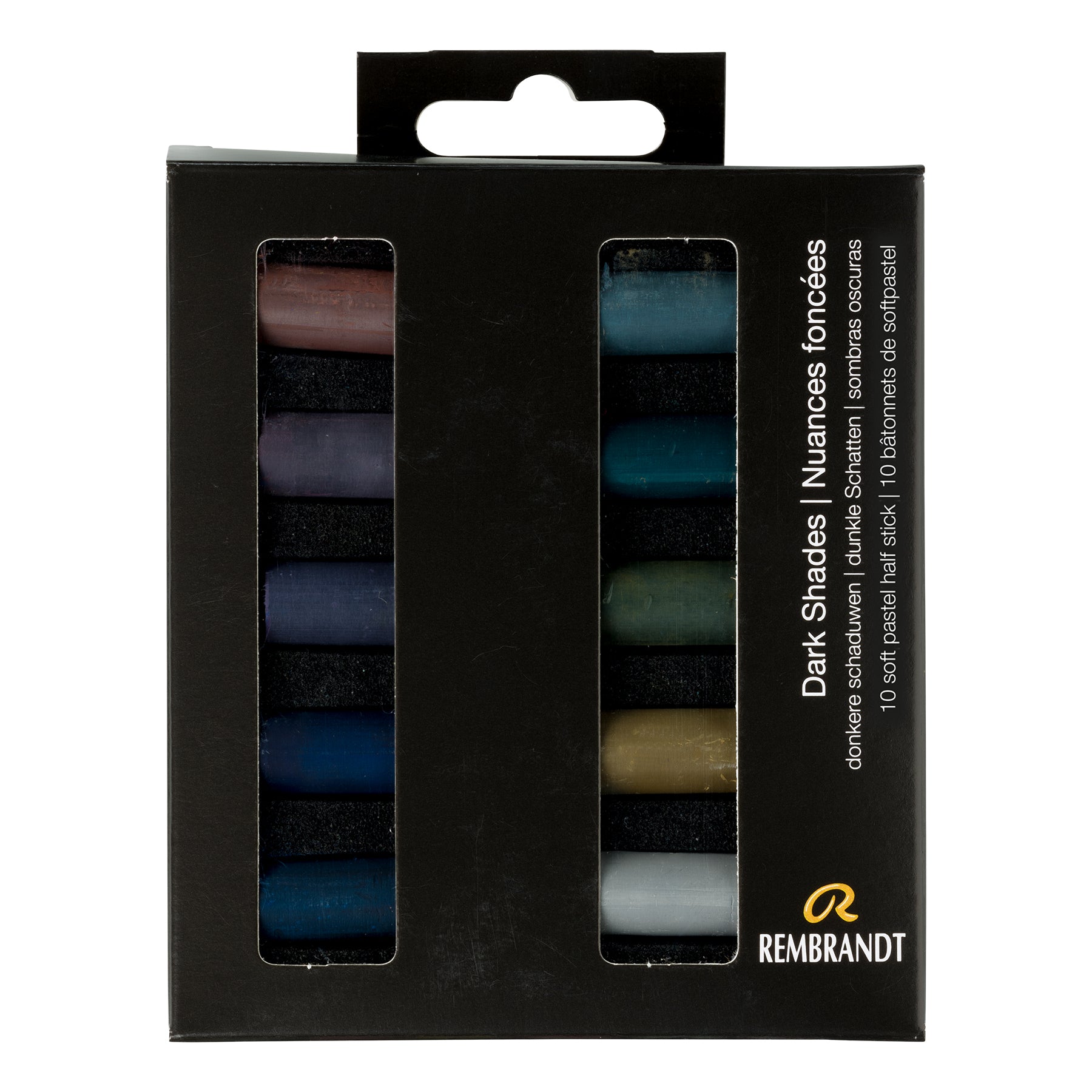 Soft Pastel Micro Sets, 10 Half Sticks, Dark Shades