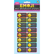 Non-Magnetic Mini Whiteboard Erasers, Emotions Icons, Pack of 16