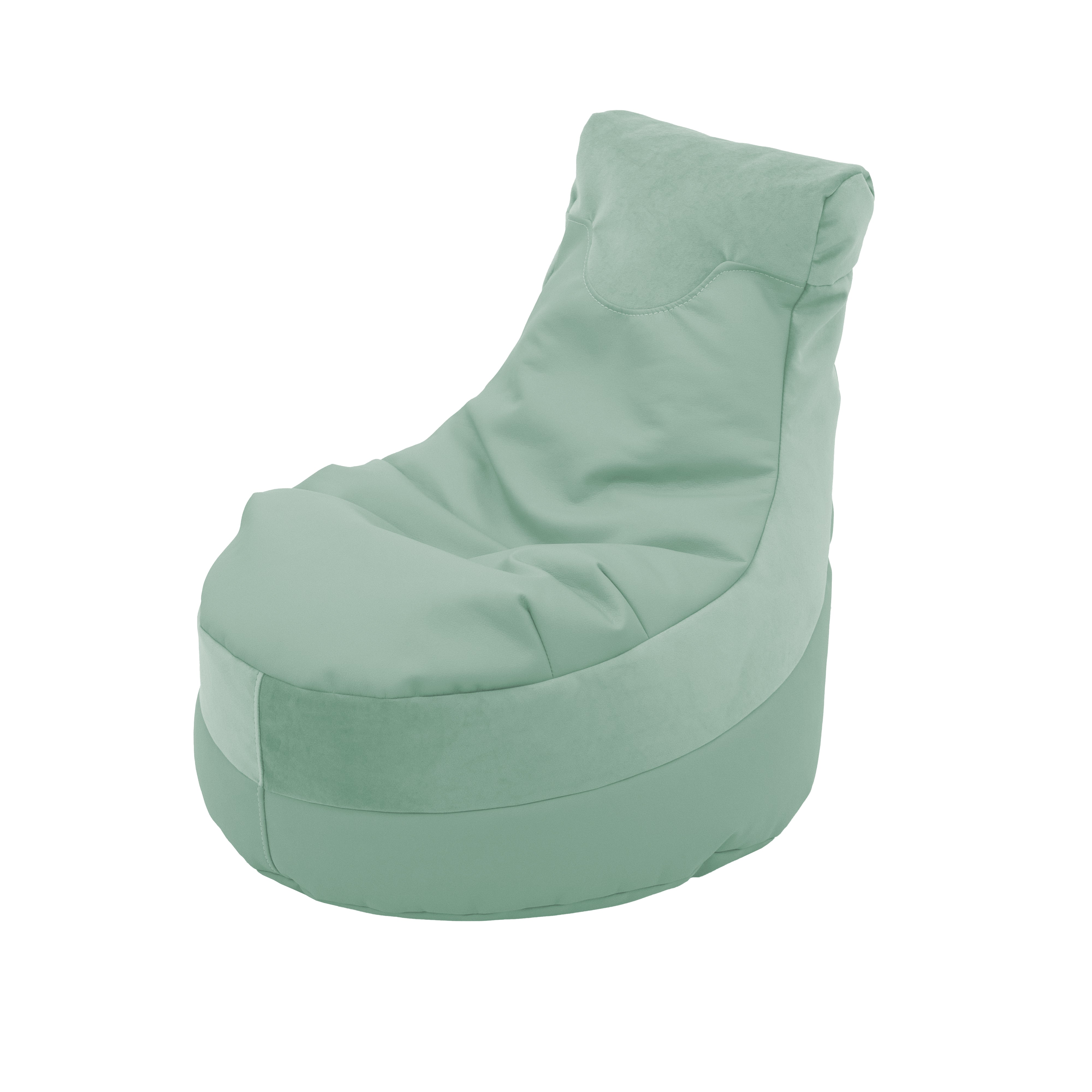 SoftScape Two-Textured Trendy Bean Bag, 2-Piece - Aloe
