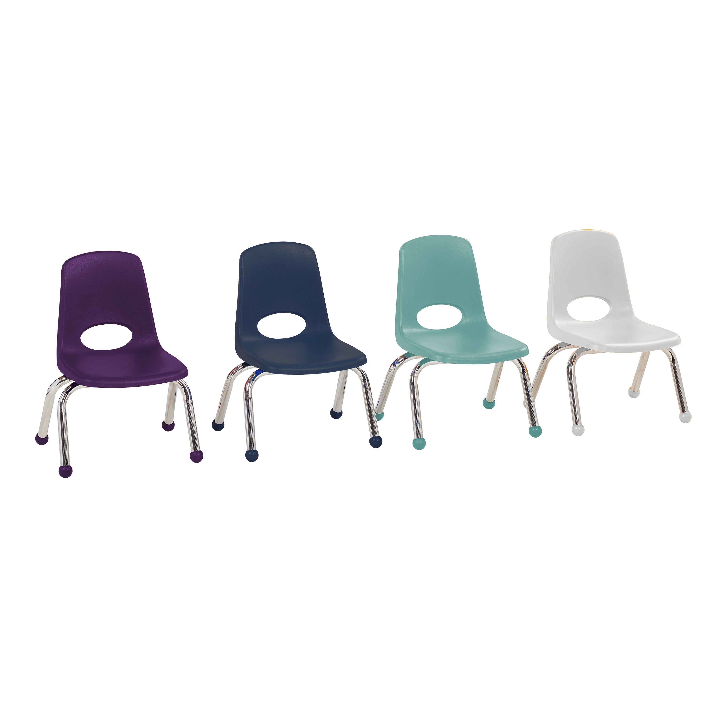10" Stack Chair with Ball Glides - Contemporary/Purple