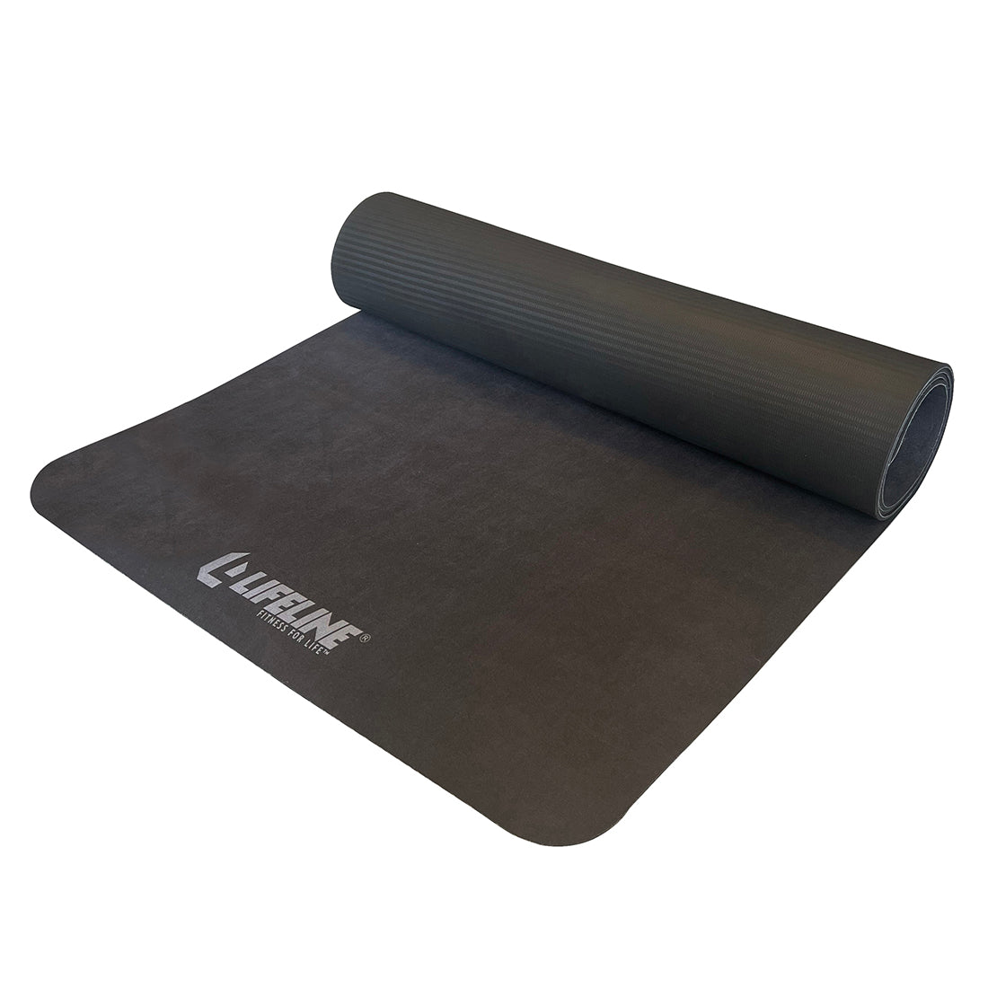 4Mm Suede Yoga Mat - Black Top/Grey Bottom